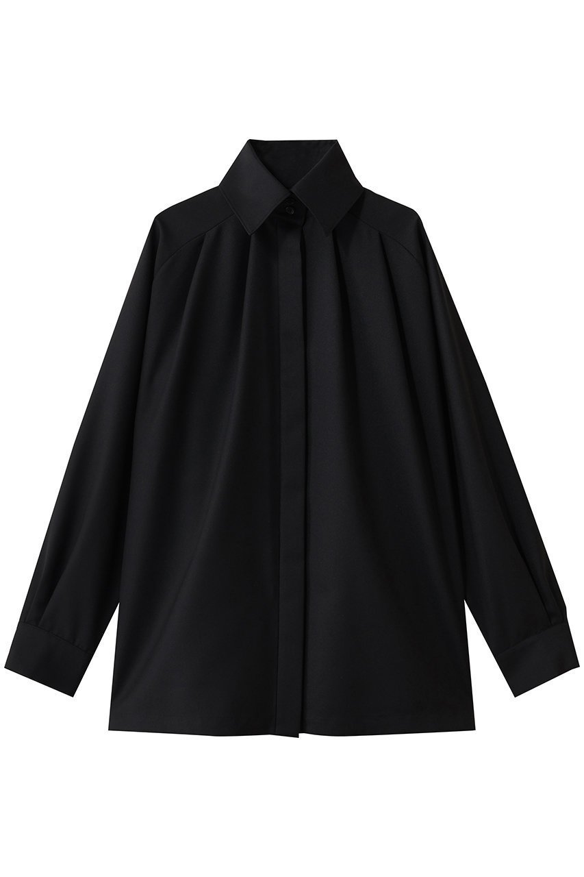 【リムアーク/RIM.ARK】のHigh collar classic blouse/ブラウス インテリア・キッズ・メンズ・レディースファッション・服の通販 founy(ファニー) 　ファッション　Fashion　レディースファッション　Fashion for Women　トップス・カットソー　Cut & Sew Tops　シャツ・ブラウス・オフィスカジュアル　Elegant Blouses & Button-Ups　クラシカル　Classical, Vintage-Inspired　クラシック　Classic, Timeless Style　シンプル　Simple, Minimal　スラックス　Slacks, Dress Pants　スリーブ　Sleeve, Long Sleeve / Short Sleeve　ハイネック　High Neck, Mock Neck　フォルム　Silhouette, Form　ロング　Long, Long-Length　ブラック|ID: prp329100004798608 ipo3291000000035974921