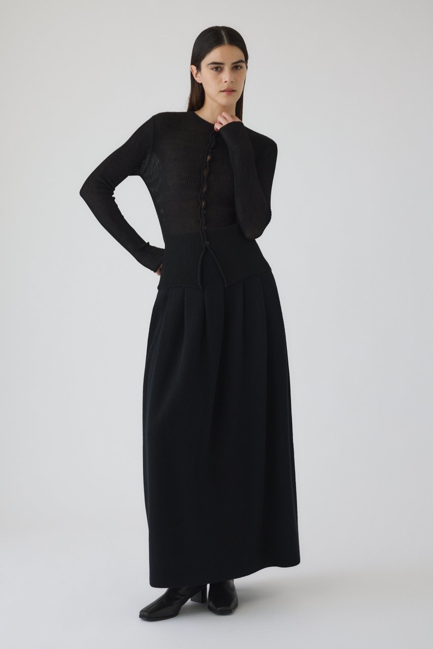 【リムアーク/RIM.ARK】のHigh waist bomber knit SK/スカート 人気、トレンドファッション・服の通販 founy(ファニー) 　ファッション　Fashion　レディースファッション　Fashion for Women　スカート　Skirts　ロングスカート　Long Skirts / Maxi & Midi Skirts　おすすめ　Recommended / Our Picks　コンパクト　Compact, Small Size　セットアップ　Set-Up, Coordinated Outfit　ロング　Long, Long-Length　other-7|ID: prp329100004798610 ipo3291000000035839622