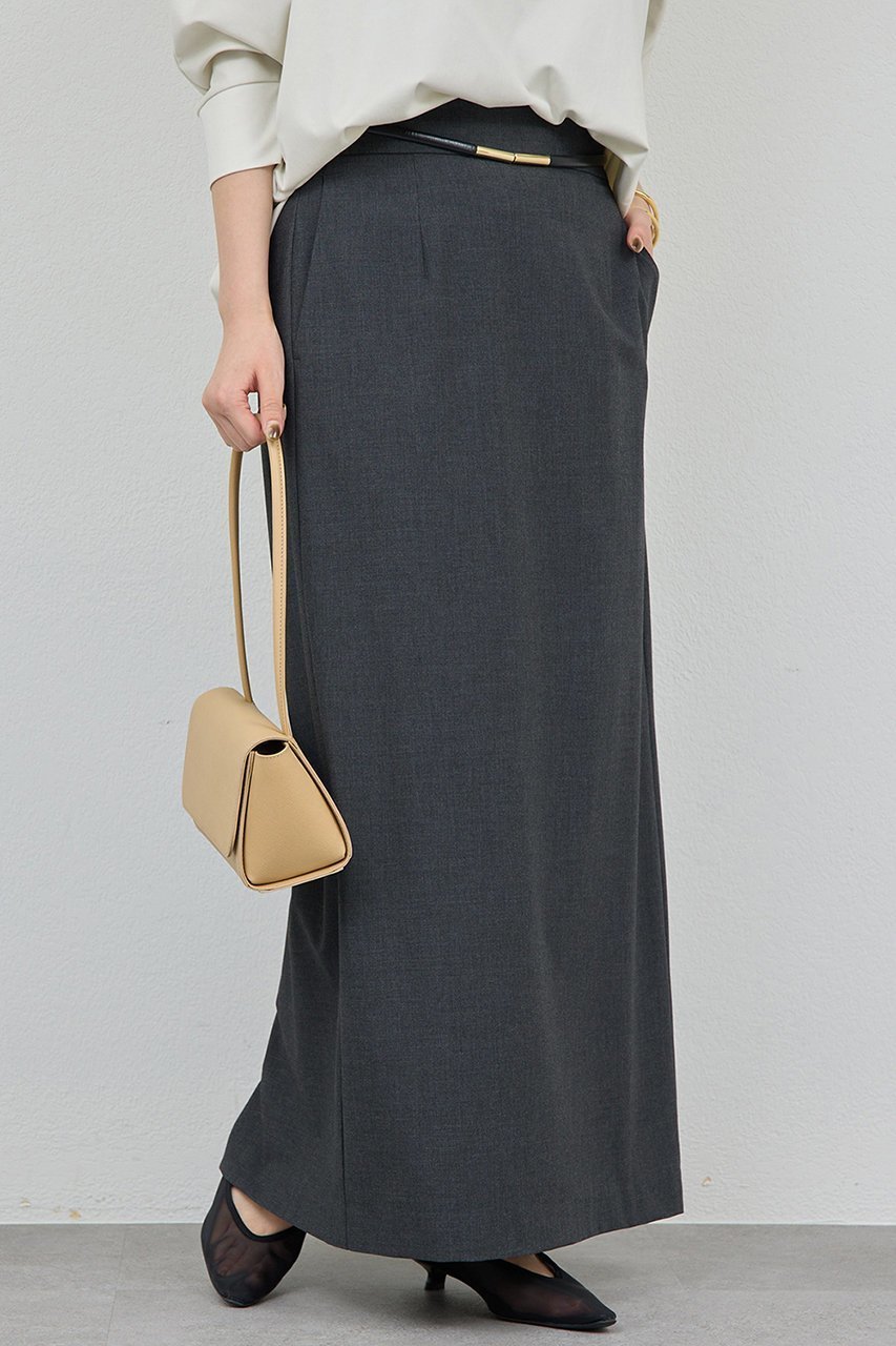 【ガリャルダガランテ/GALLARDAGALANTE】の【セットアップ対応】梳毛ストレッチタイトスカート インテリア・キッズ・メンズ・レディースファッション・服の通販 founy(ファニー) ファッション Fashion レディースファッション Fashion for Women セットアップ Matching Sets スカート・ミニ/ミディ/マキシ Skirts / Mini, Midi & Maxi Skirts スカート Skirts ロングスカート Long Skirts / Maxi & Midi Skirts エレガント 上品 Elegant シンプル Simple, Minimal スリット Slit, Slit Detail セットアップ Set-Up, Coordinated Outfit ロング Long, Long-Length 新作・新入荷 New Arrivals / New In チャコールグレー|ID: prp329100004800038 ipo3291000000034825198