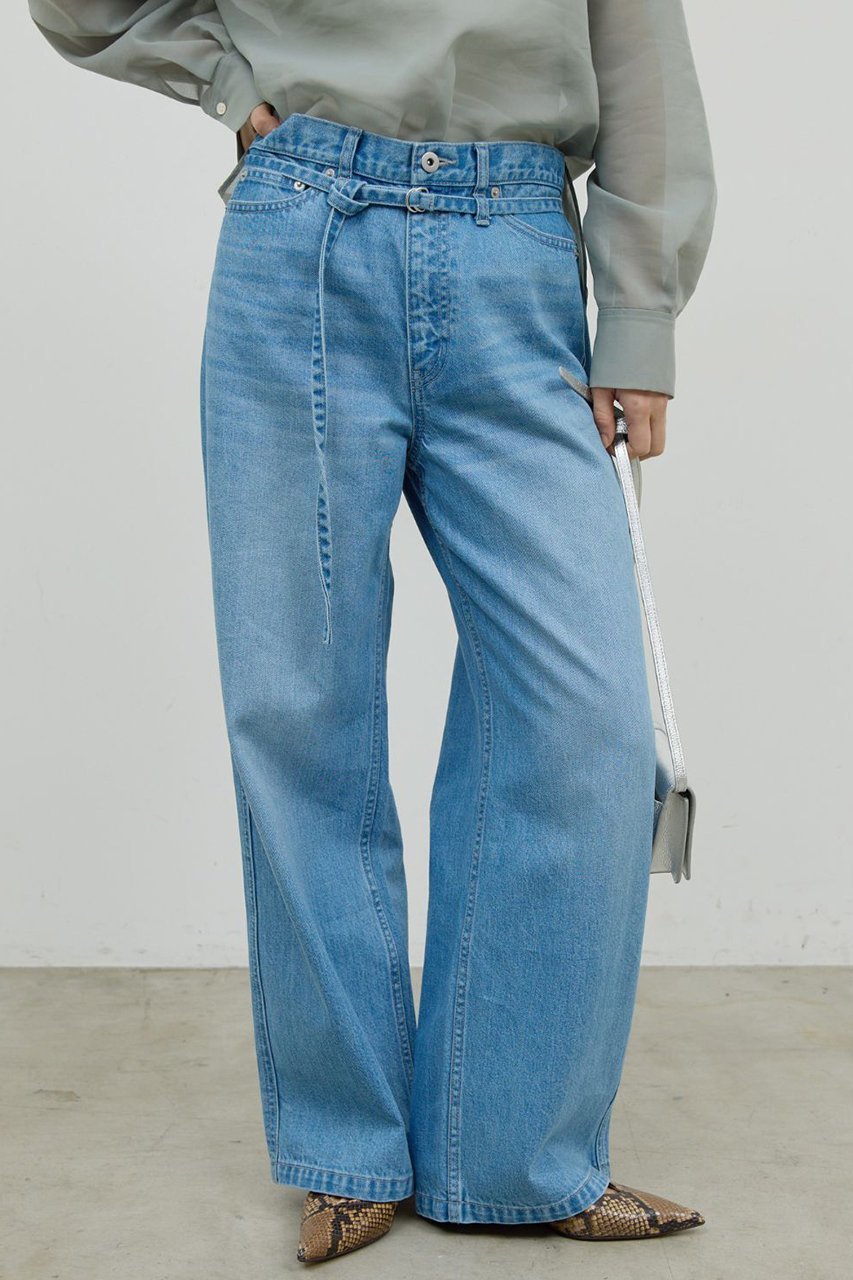 【ガリャルダガランテ/GALLARDAGALANTE】のベルトデニム インテリア・キッズ・メンズ・レディースファッション・服の通販 founy(ファニー) 　ファッション　Fashion　レディースファッション　Fashion for Women　パンツ　Pants & Trousers　デニムパンツ・ジーンズ・美脚デニム　Denim Jeans & Pants　ベルト&ウエストマーク　Belts & Waist Accessories　スタイリッシュ　Stylish, Fashionable　デニム　Denim, Jeans Material　マニッシュ　Mannish, Boyish　エレガント 上品　Elegant　定番　Standard, Basic Item　ブルー|ID: prp329100004800040 ipo3291000000036924917