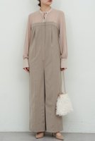 【ガリャルダガランテ/GALLARDAGALANTE】のシアーコンビネゾン 人気、トレンドファッション・服の通販 founy(ファニー) ファッション Fashion レディースファッション Fashion for Women パンツ Pants & Trousers とろみ Fluid, Flowy Fabric エレガント 上品 Elegant オケージョン Occasion Wear ギャザー Gathered, Ruffled コンビ Combo, Combination Style コンビネゾン Jumpsuit, All-in-One ドッキング Docking, Mixed Material 新作・新入荷 New Arrivals / New In |ID:prp329100004800041