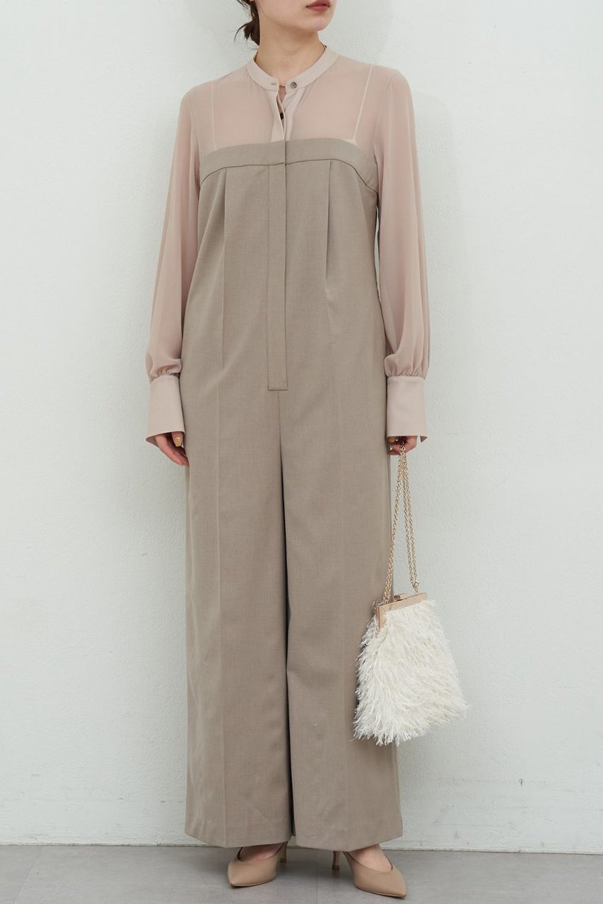 【ガリャルダガランテ/GALLARDAGALANTE】のシアーコンビネゾン 人気、トレンドファッション・服の通販 founy(ファニー) ファッション Fashion レディースファッション Fashion for Women パンツ Pants & Trousers とろみ Fluid, Flowy Fabric エレガント 上品 Elegant オケージョン Occasion Wear ギャザー Gathered, Ruffled コンビ Combo, Combination Style コンビネゾン Jumpsuit, All-in-One ドッキング Docking, Mixed Material 新作・新入荷 New Arrivals / New In other-1|ID: prp329100004800041 ipo3291000000034825227