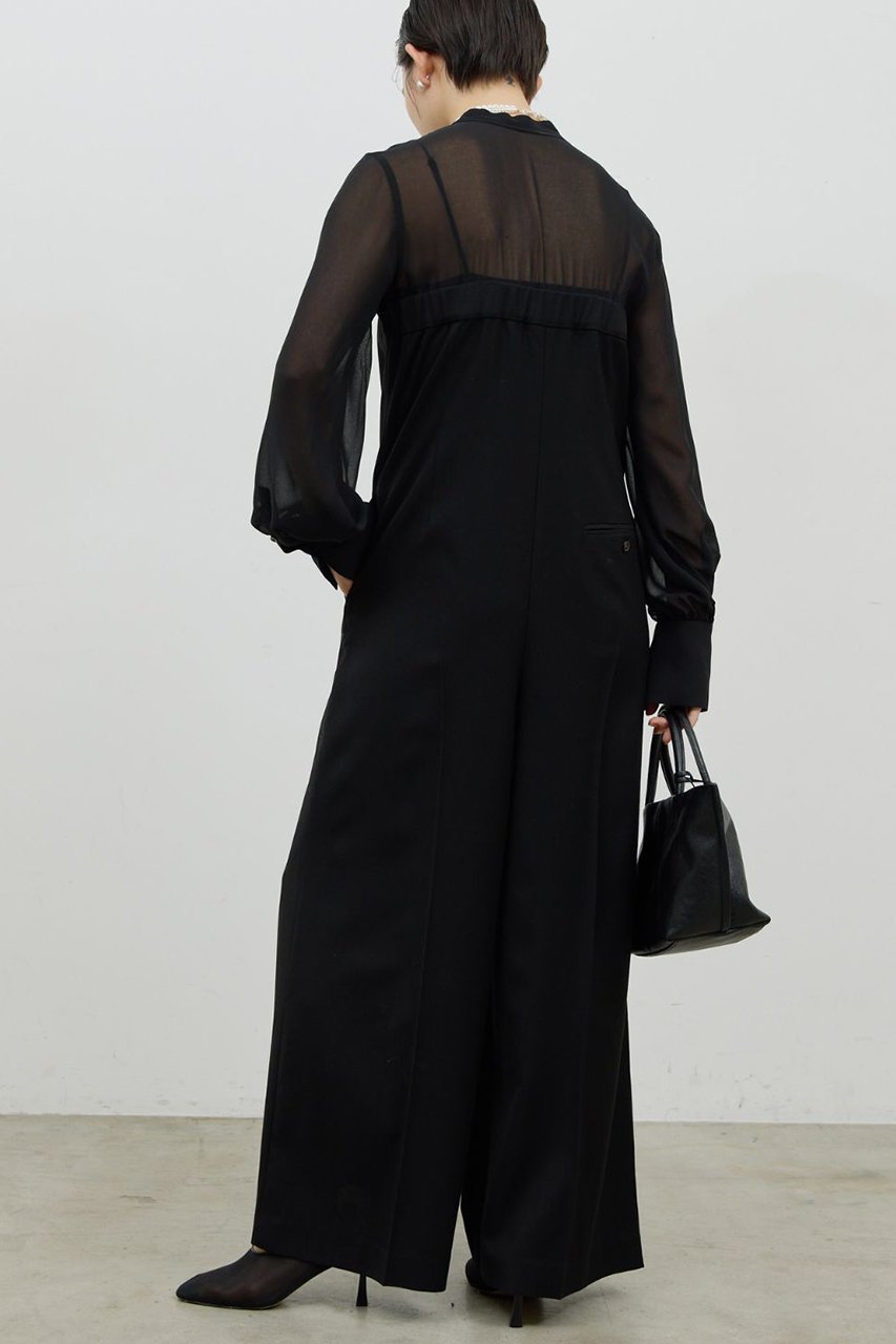 【ガリャルダガランテ/GALLARDAGALANTE】のシアーコンビネゾン 人気、トレンドファッション・服の通販 founy(ファニー) 　ファッション　Fashion　レディースファッション　Fashion for Women　パンツ　Pants & Trousers　とろみ　Fluid, Flowy Fabric　エレガント 上品　Elegant　オケージョン　Occasion Wear　ギャザー　Gathered, Ruffled　コンビ　Combo, Combination Style　コンビネゾン　Jumpsuit, All-in-One　ドッキング　Docking, Mixed Material　再入荷　Restock / Back in Stock　other-3|ID: prp329100004800041 ipo3291000000036087508