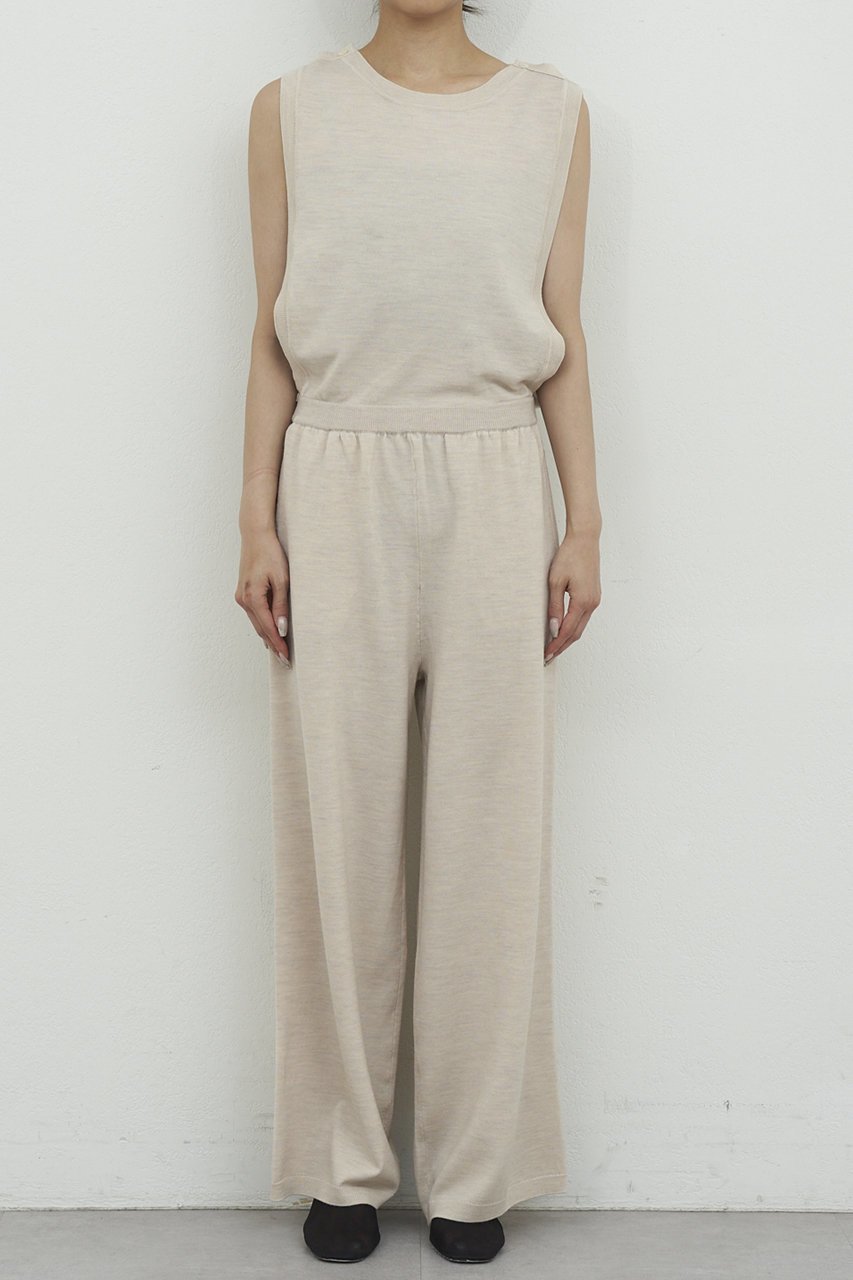 【ガリャルダガランテ/GALLARDAGALANTE】の【HERITANOVUM】スリーブレスニットコンビネゾン 人気、トレンドファッション・服の通販 founy(ファニー) 　ファッション　Fashion　レディースファッション　Fashion for Women　パンツ　Pants & Trousers　ショルダー　Shoulder, Shoulder Strap　ジャケット　Jacket, Outerwear　ドレス　Dress, One-Piece　モダン　Modern, Contemporary　ラップ　Wrap, Wrap Design　リラックス　Relax, Relaxed Fit　ワイド　Wide, Wide Fit　エレガント 上品　Elegant　other-5|ID: prp329100004800042 ipo3291000000035494780