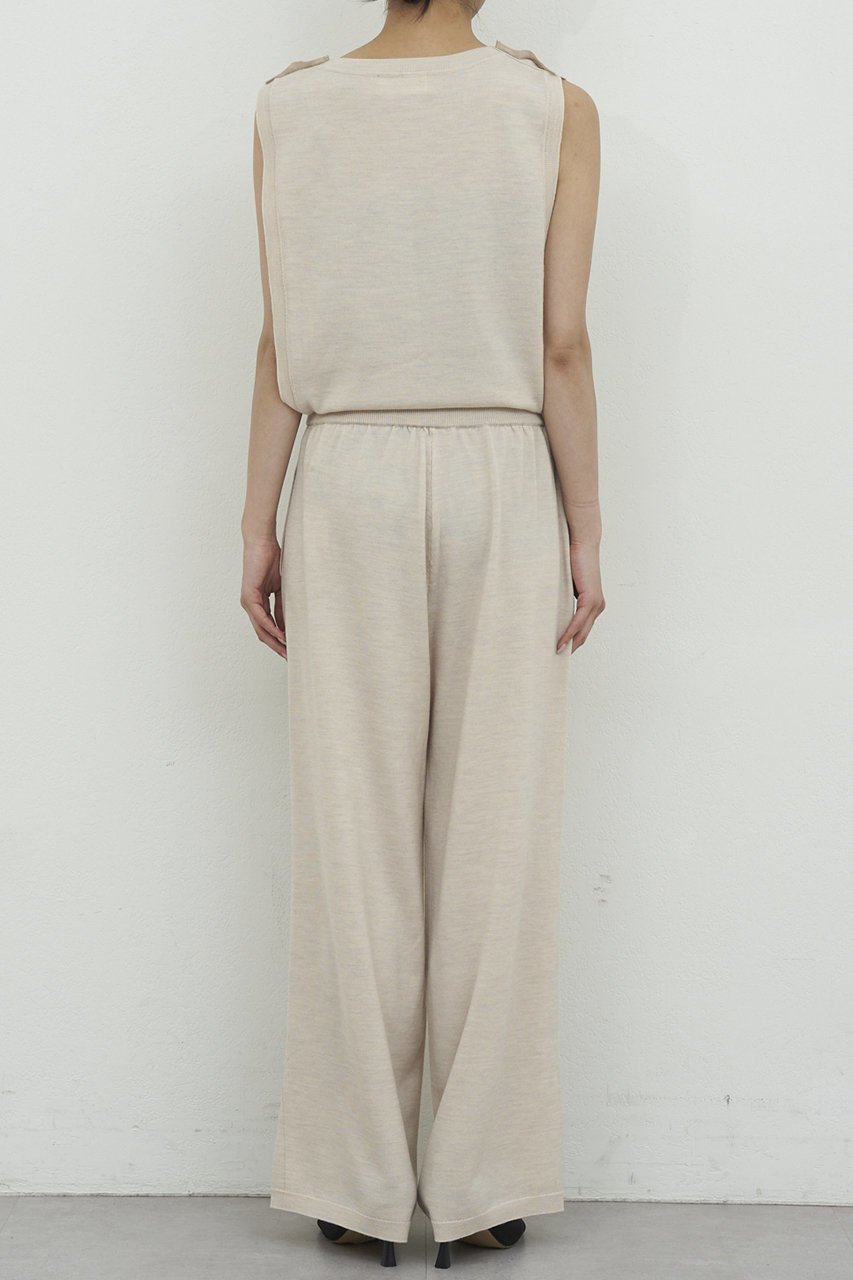 【ガリャルダガランテ/GALLARDAGALANTE】の【HERITANOVUM】スリーブレスニットコンビネゾン 人気、トレンドファッション・服の通販 founy(ファニー) 　ファッション　Fashion　レディースファッション　Fashion for Women　パンツ　Pants & Trousers　ショルダー　Shoulder, Shoulder Strap　ジャケット　Jacket, Outerwear　ドレス　Dress, One-Piece　モダン　Modern, Contemporary　ラップ　Wrap, Wrap Design　リラックス　Relax, Relaxed Fit　ワイド　Wide, Wide Fit　エレガント 上品　Elegant　other-7|ID: prp329100004800042 ipo3291000000035494784