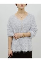 【ガリャルダガランテ/GALLARDAGALANTE】のフェザーヤーンニットプルオーバー 人気、トレンドファッション・服の通販 founy(ファニー) ファッション Fashion レディースファッション Fashion for Women トップス・カットソー Cut & Sew Tops ニット Knit Tops & Sweaters カジュアルプルオーバー・ニットトップス Pullovers & Knit Tops / Casual Pullovers フェザー Feather, Feather Detail エレガント 上品 Elegant 冬 Winter / This Winter 新作・新入荷 New Arrivals / New In |ID:prp329100004800043