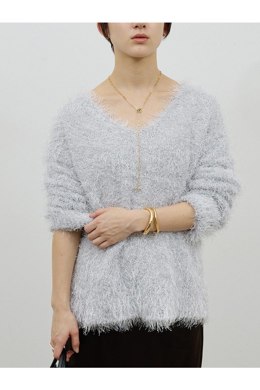 【ガリャルダガランテ/GALLARDAGALANTE】のフェザーヤーンニットプルオーバー インテリア・キッズ・メンズ・レディースファッション・服の通販 founy(ファニー) ファッション Fashion レディースファッション Fashion for Women トップス・カットソー Cut & Sew Tops ニット Knit Tops & Sweaters カジュアルプルオーバー・ニットトップス Pullovers & Knit Tops / Casual Pullovers フェザー Feather, Feather Detail エレガント 上品 Elegant 冬 Winter / This Winter 新作・新入荷 New Arrivals / New In ライトグレー|ID: prp329100004800043 ipo3291000000034825244