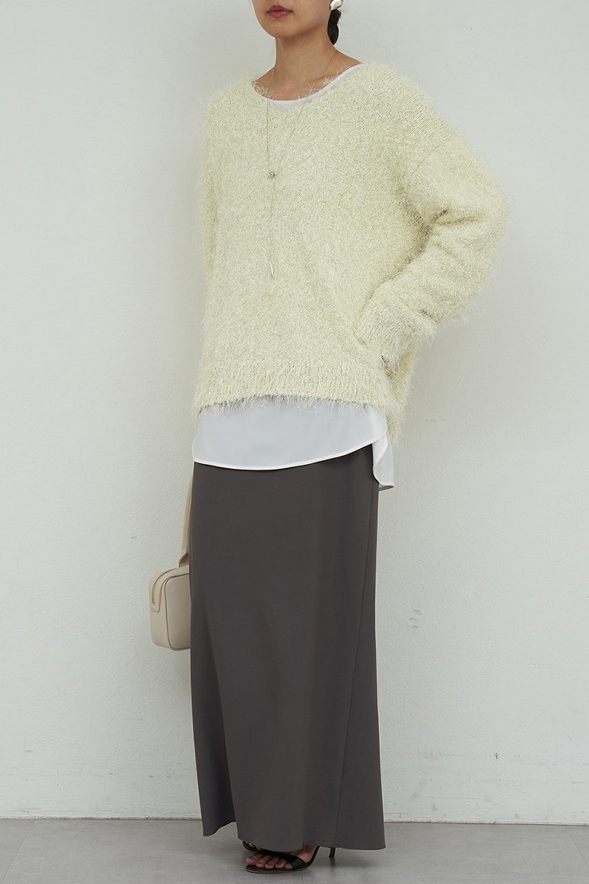 【ガリャルダガランテ/GALLARDAGALANTE】のフェザーヤーンニットプルオーバー 人気、トレンドファッション・服の通販 founy(ファニー) ファッション Fashion レディースファッション Fashion for Women トップス・カットソー Cut & Sew Tops ニット Knit Tops & Sweaters カジュアルプルオーバー・ニットトップス Pullovers & Knit Tops / Casual Pullovers フェザー Feather, Feather Detail エレガント 上品 Elegant 冬 Winter / This Winter 新作・新入荷 New Arrivals / New In other-2|ID: prp329100004800043 ipo3291000000034825247