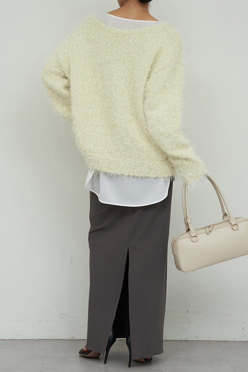 【ガリャルダガランテ/GALLARDAGALANTE】のフェザーヤーンニットプルオーバー 人気、トレンドファッション・服の通販 founy(ファニー) ファッション Fashion レディースファッション Fashion for Women トップス・カットソー Cut & Sew Tops ニット Knit Tops & Sweaters カジュアルプルオーバー・ニットトップス Pullovers & Knit Tops / Casual Pullovers フェザー Feather, Feather Detail エレガント 上品 Elegant 冬 Winter / This Winter 新作・新入荷 New Arrivals / New In other-4|ID: prp329100004800043 ipo3291000000034825249