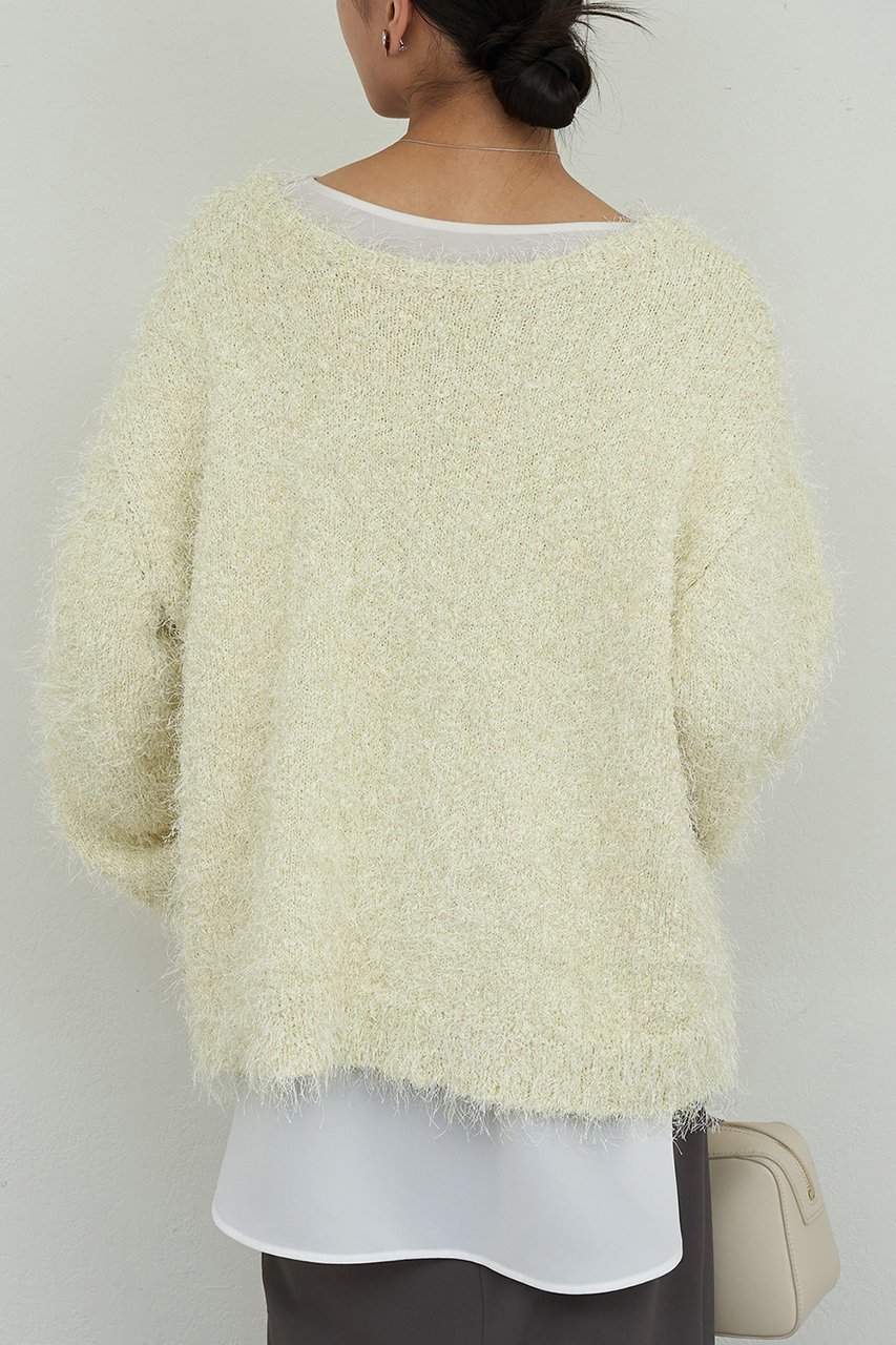 【ガリャルダガランテ/GALLARDAGALANTE】のフェザーヤーンニットプルオーバー 人気、トレンドファッション・服の通販 founy(ファニー) ファッション Fashion レディースファッション Fashion for Women トップス・カットソー Cut & Sew Tops ニット Knit Tops & Sweaters カジュアルプルオーバー・ニットトップス Pullovers & Knit Tops / Casual Pullovers フェザー Feather, Feather Detail エレガント 上品 Elegant 冬 Winter / This Winter 新作・新入荷 New Arrivals / New In other-8|ID: prp329100004800043 ipo3291000000034825253