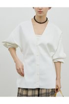 【ガリャルダガランテ/GALLARDAGALANTE】のウエストシェイプカーディガン ホワイト|ID:prp329100004800044