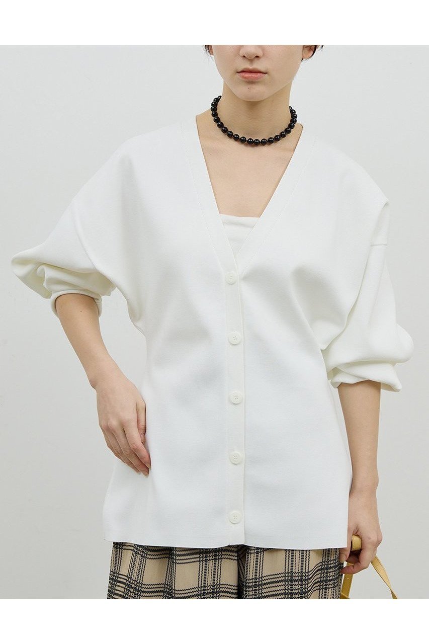 【ガリャルダガランテ/GALLARDAGALANTE】のウエストシェイプカーディガン インテリア・キッズ・メンズ・レディースファッション・服の通販 founy(ファニー) ファッション Fashion レディースファッション Fashion for Women トップス・カットソー Cut & Sew Tops ニット Knit Tops & Sweaters カーディガン・羽織り Layered Style Cardigans なめらか Smooth, Silky Texture カーディガン Cardigan, Knitwear シェイプ Shape, Slim Fit シンプル Simple, Minimal フレア Flare, Flared ワイド Wide, Wide Fit 新作・新入荷 New Arrivals / New In ホワイト|ID: prp329100004800044 ipo3291000000034825255