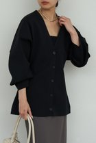 【ガリャルダガランテ/GALLARDAGALANTE】のウエストシェイプカーディガン ブラック|ID:prp329100004800044