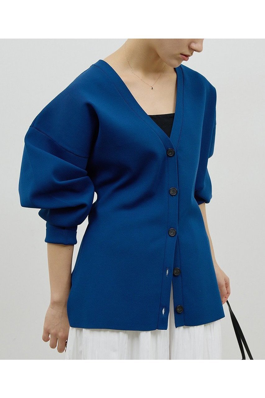 【ガリャルダガランテ/GALLARDAGALANTE】のウエストシェイプカーディガン インテリア・キッズ・メンズ・レディースファッション・服の通販 founy(ファニー) ファッション Fashion レディースファッション Fashion for Women トップス・カットソー Cut & Sew Tops ニット Knit Tops & Sweaters カーディガン・羽織り Layered Style Cardigans なめらか Smooth, Silky Texture カーディガン Cardigan, Knitwear シェイプ Shape, Slim Fit シンプル Simple, Minimal フレア Flare, Flared ワイド Wide, Wide Fit 新作・新入荷 New Arrivals / New In ブルー|ID: prp329100004800044 ipo3291000000034825257