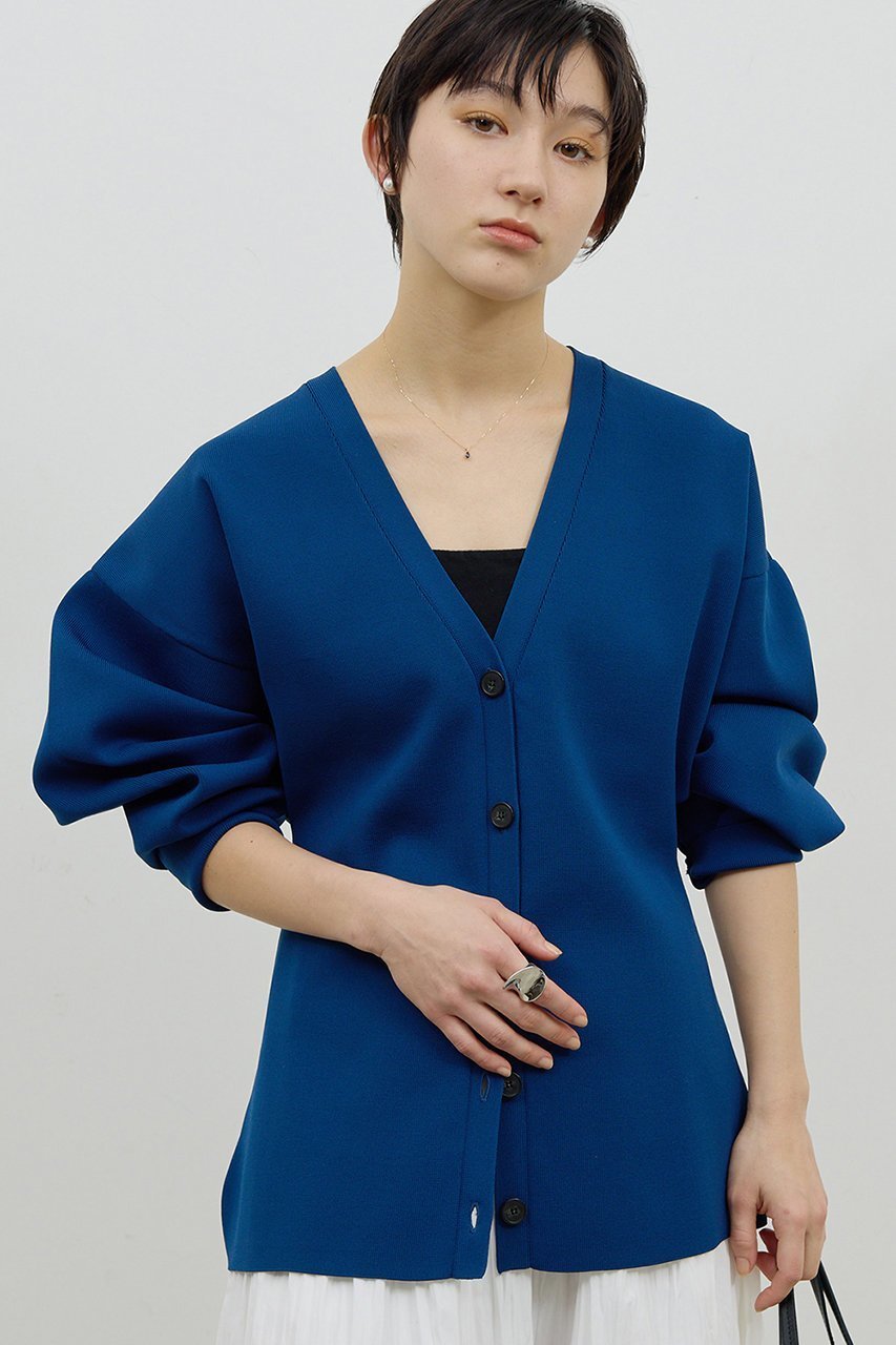 【ガリャルダガランテ/GALLARDAGALANTE】のウエストシェイプカーディガン 人気、トレンドファッション・服の通販 founy(ファニー) 　ファッション　Fashion　レディースファッション　Fashion for Women　トップス・カットソー　Cut & Sew Tops　ニット　Knit Tops & Sweaters　カーディガン・羽織り　Layered Style Cardigans　なめらか　Smooth, Silky Texture　カーディガン　Cardigan, Knitwear　シェイプ　Shape, Slim Fit　シンプル　Simple, Minimal　フレア　Flare, Flared　ワイド　Wide, Wide Fit　other-5|ID: prp329100004800044 ipo3291000000035861814