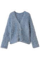 【ガリャルダガランテ/GALLARDAGALANTE】のラメシャギーニットカーディガン ブルー|ID:prp329100004800046