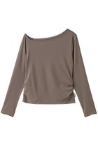 【ジュリエ/Julier】のEcocoアシンメトリーロングスリーブプルオーバー ベージュ|ID:prp329100004800054