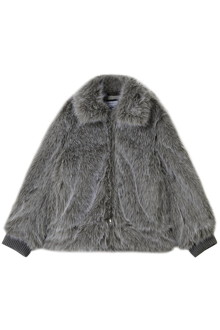 【メゾンスペシャル/MAISON SPECIAL】の【UNISEX】フェイクファー オーバーブルゾン インテリア・キッズ・メンズ・レディースファッション・服の通販 founy(ファニー) 　ファッション　Fashion　レディースファッション　Fashion for Women　アウター　Coat / Outerwear Collection　レディースジャケット・軽アウター　Jackets　ブルゾンジャケット・スポーティアウター　Blouson Jackets　ユニセックス　Unisex, Genderless　ショルダー　Shoulder, Shoulder Strap　ジャケット　Jacket, Outerwear　ドロップ　Drop Shoulder, Dropped Style　フェイクファー　Faux Fur, Imitation Fur　ブルゾン　Blouson, Bomber Jacket　冬　Winter / This Winter　GRY(グレー)|ID: prp329100004800062 ipo3291000000034825402