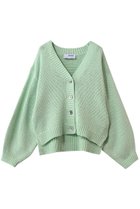 【スリー ドッツ/three dots】のバルキーコットン カーディガン ミント|ID:prp329100004800066