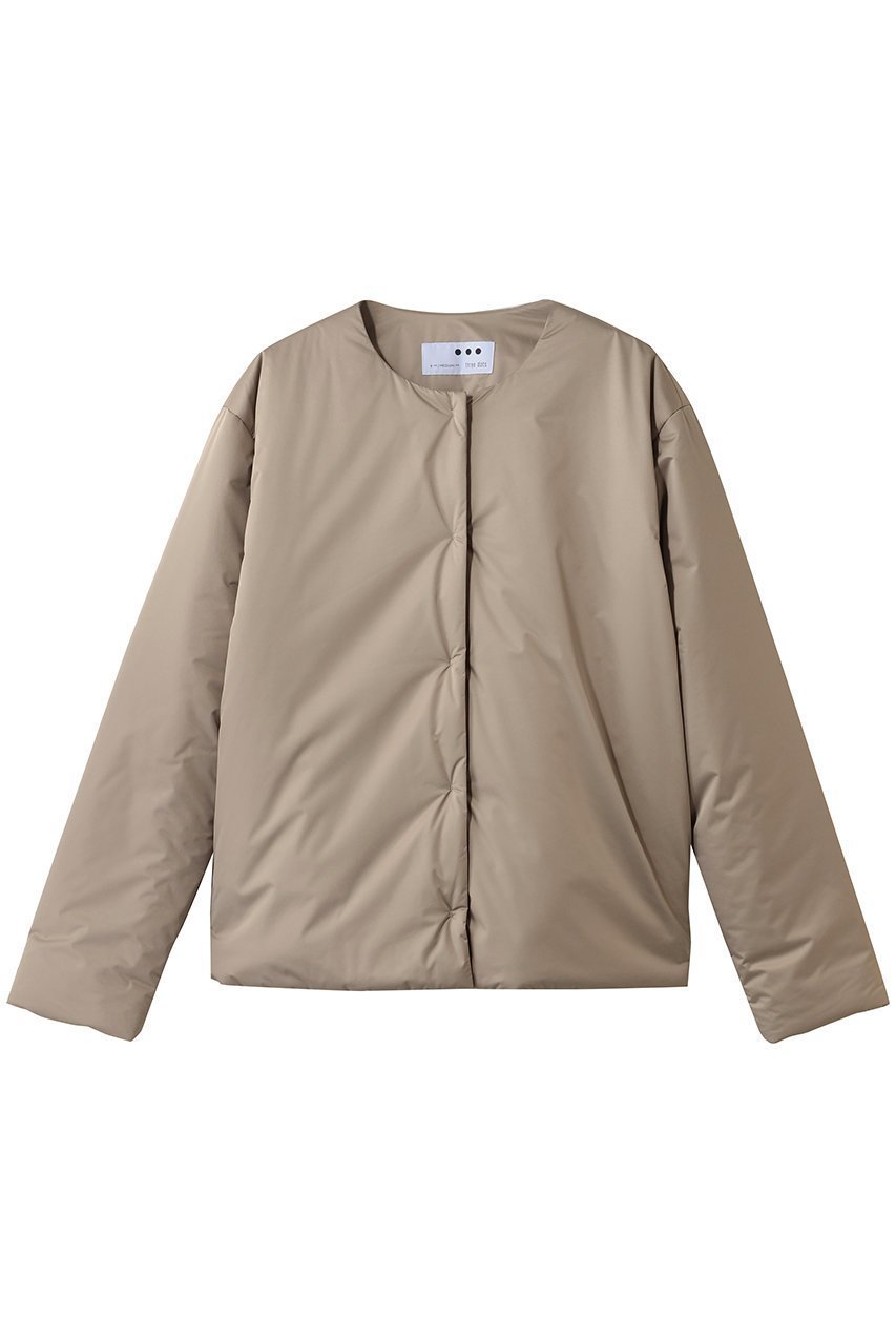 【スリー ドッツ/three dots】のパファー カラーレスジャケット インテリア・キッズ・メンズ・レディースファッション・服の通販 founy(ファニー) ファッション Fashion レディースファッション Fashion for Women アウター Coat / Outerwear Collection レディースジャケット・軽アウター Jackets 2026年 2026 コンパクト Compact, Small Size ジャケット Jacket, Outerwear タートルネック Turtleneck, High Neck ハイネック High Neck, Mock Neck フェミニン Feminine, Girly 夏 Summer 春 Spring S/S・春夏 SS, Spring/Summer, Warm Season グレーベージュ|ID: prp329100004800070 ipo3291000000034825470
