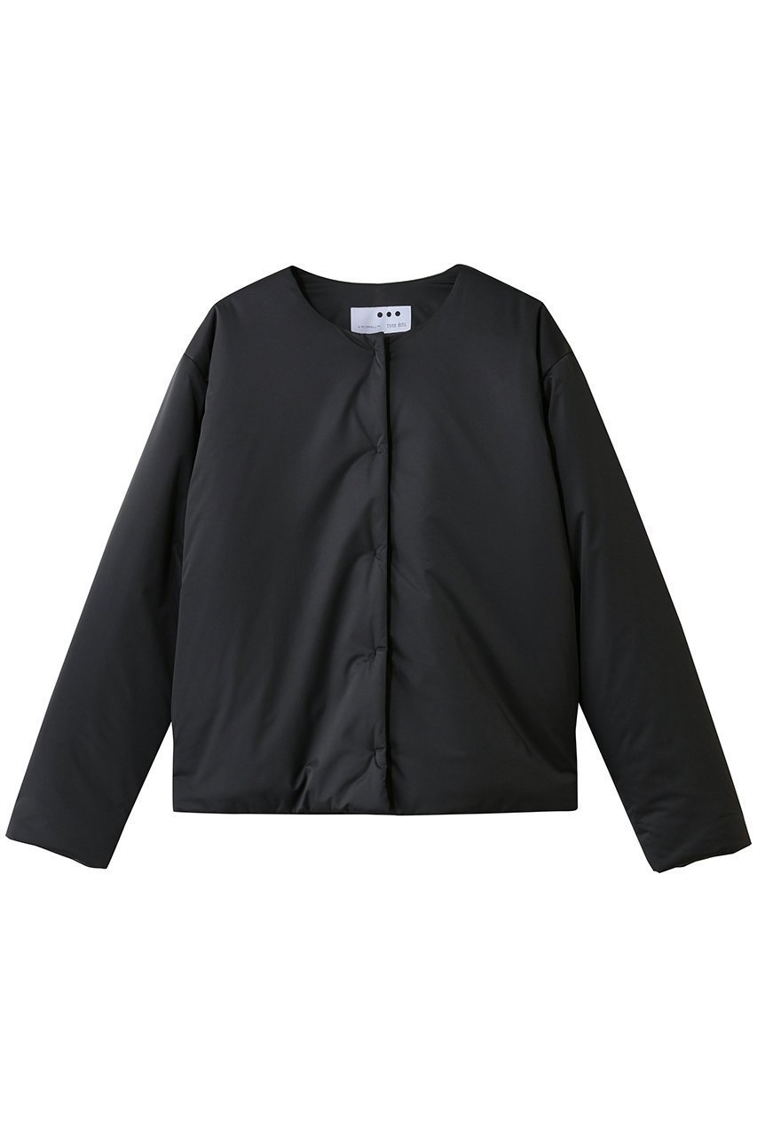 【スリー ドッツ/three dots】のパファー カラーレスジャケット インテリア・キッズ・メンズ・レディースファッション・服の通販 founy(ファニー) 　ファッション　Fashion　レディースファッション　Fashion for Women　アウター　Coat / Outerwear Collection　レディースジャケット・軽アウター　Jackets　コンパクト　Compact, Small Size　ジャケット　Jacket, Outerwear　タートルネック　Turtleneck, High Neck　ハイネック　High Neck, Mock Neck　フェミニン　Feminine, Girly　インク|ID: prp329100004800070 ipo3291000000036925036