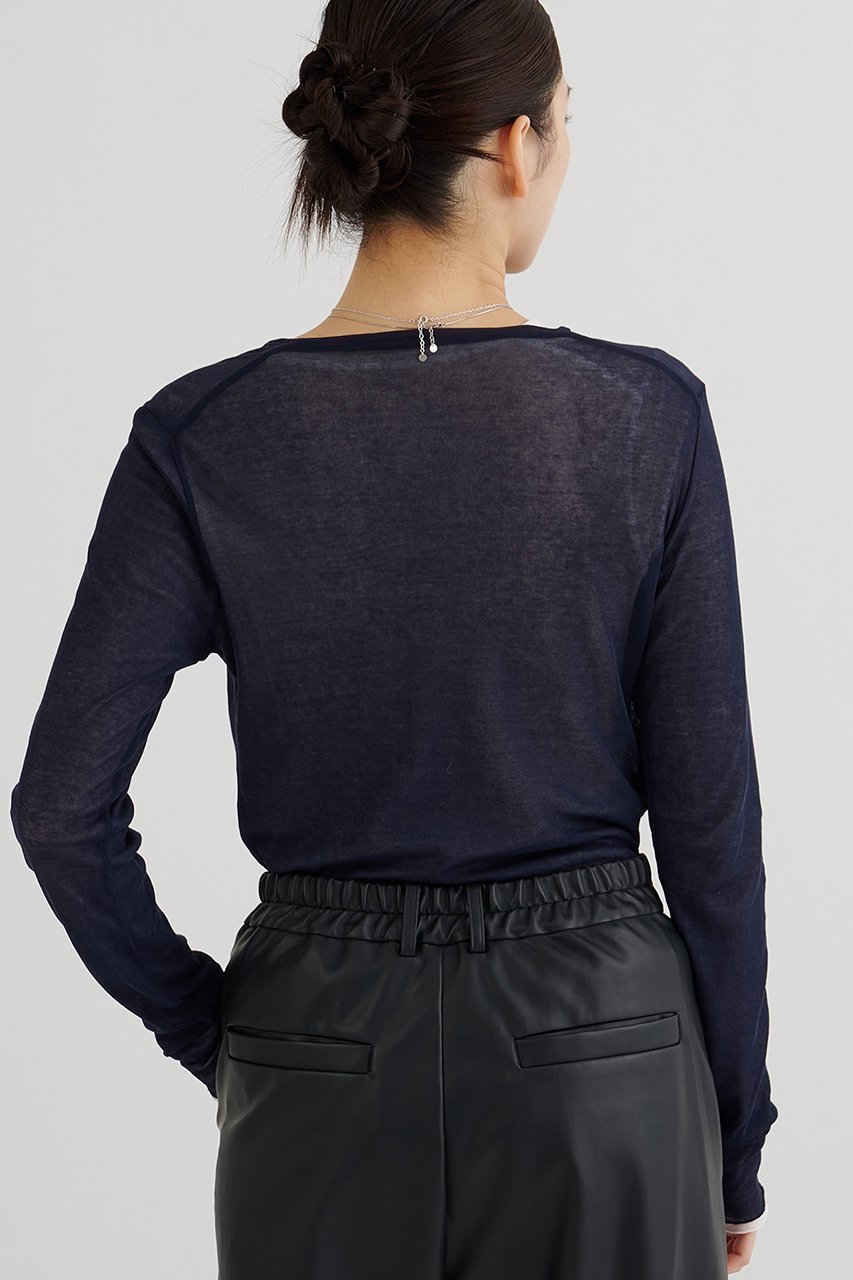 【ウィムガゼット/Whim Gazette】のキョウネンシアープルオーバー 人気、トレンドファッション・服の通販 founy(ファニー) ファッション Fashion レディースファッション Fashion for Women トップス・カットソー Cut & Sew Tops シャツ・ブラウス・オフィスカジュアル Elegant Blouses & Button-Ups ロングTシャツ・Tシャツ Longline T-Shirts & Tees カジュアルプルオーバー・ニットトップス Pullovers & Knit Tops / Casual Pullovers カットソー・ベーシックTシャツ Cut-and-Sewn Tops / Stretch Tees & Basics インナー Innerwear 春 Spring シアー Sheer, See-Through ジャケット Jacket, Outerwear スリーブ Sleeve, Long Sleeve / Short Sleeve ベーシック Basic, Essential ロング Long, Long-Length S/S・春夏 SS, Spring/Summer, Warm Season 夏 Summer エレガント 上品 Elegant 2026年 2026 other-3|ID: prp329100004800075 ipo3291000000034825524