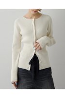 【ウィムガゼット/Whim Gazette】のRAW SILK リブカーディガン 人気、トレンドファッション・服の通販 founy(ファニー) ファッション Fashion レディースファッション Fashion for Women トップス・カットソー Cut & Sew Tops ニット Knit Tops & Sweaters カーディガン・羽織り Layered Style Cardigans 2026年 2026 カーディガン Cardigan, Knitwear センター Center, Center Line ネップ Nepp, Slub Yarn フロント Front, Front Design 夏 Summer 春 Spring S/S・春夏 SS, Spring/Summer, Warm Season |ID:prp329100004800079