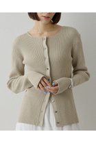 【ウィムガゼット/Whim Gazette】のRAW SILK リブカーディガン ベージュ|ID: prp329100004800079 ipo3291000000034825549