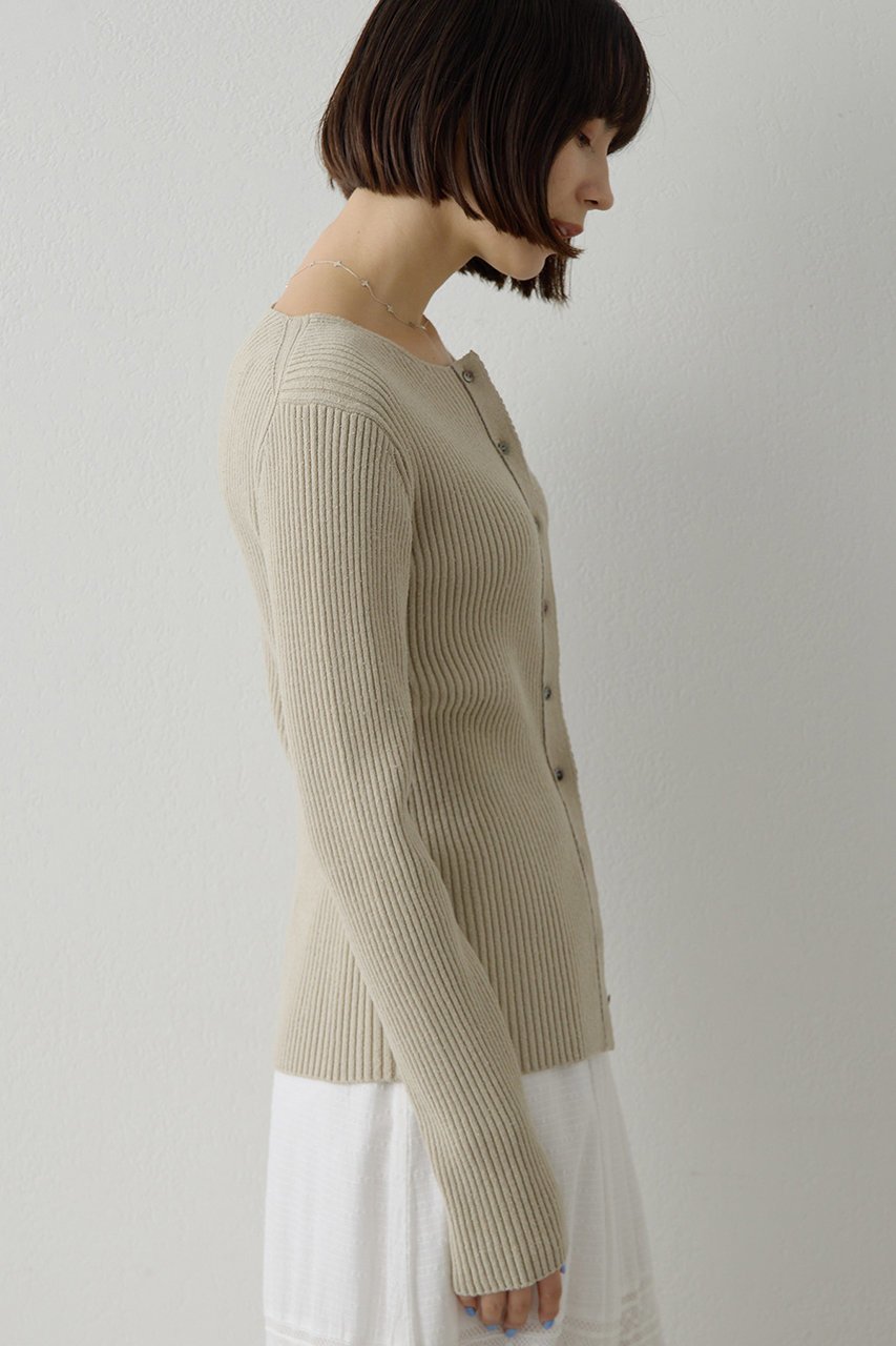 【ウィムガゼット/Whim Gazette】のRAW SILK リブカーディガン 人気、トレンドファッション・服の通販 founy(ファニー) ファッション Fashion レディースファッション Fashion for Women トップス・カットソー Cut & Sew Tops ニット Knit Tops & Sweaters カーディガン・羽織り Layered Style Cardigans 2026年 2026 カーディガン Cardigan, Knitwear センター Center, Center Line ネップ Nepp, Slub Yarn フロント Front, Front Design 夏 Summer 春 Spring S/S・春夏 SS, Spring/Summer, Warm Season other-4|ID: prp329100004800079 ipo3291000000034825555
