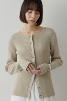【ウィムガゼット/Whim Gazette】のRAW SILK リブカーディガン ベージュ|ID: prp329100004800079 ipo3291000000035861845
