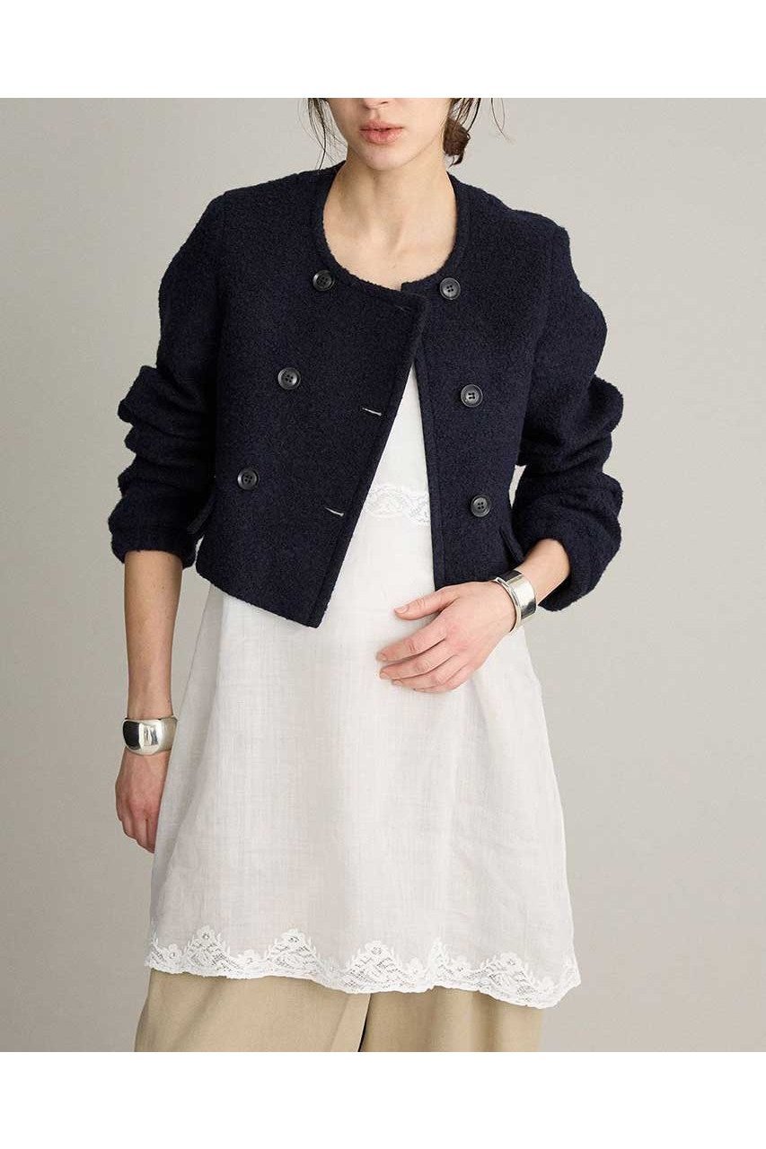 【ブリル/BRILL】のブークレーコンパクトジャケット インテリア・キッズ・メンズ・レディースファッション・服の通販 founy(ファニー) ファッション Fashion レディースファッション Fashion for Women アウター Coat / Outerwear Collection レディースジャケット・軽アウター Jackets 2026年 2026 コンパクト Compact, Small Size ショート Short, Short Length ジャケット Jacket, Outerwear 夏 Summer 春 Spring S/S・春夏 SS, Spring/Summer, Warm Season ネイビー|ID: prp329100004800084 ipo3291000000034825590