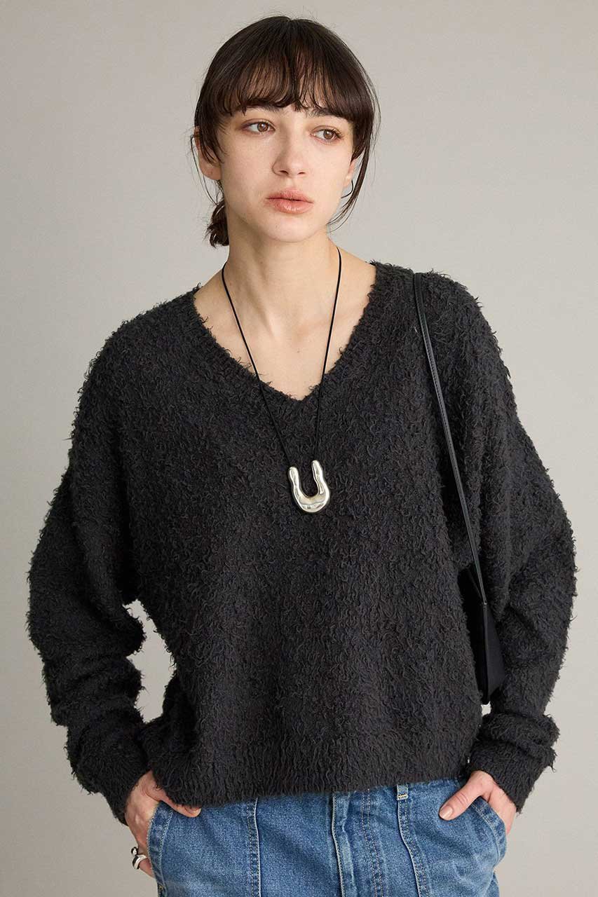 【ブリル/BRILL】のニュアンスヤーンVネックプルオーバー インテリア・キッズ・メンズ・レディースファッション・服の通販 founy(ファニー) 　ファッション　Fashion　レディースファッション　Fashion for Women　トップス・カットソー　Cut & Sew Tops　ニット　Knit Tops & Sweaters　カジュアルプルオーバー・ニットトップス　Pullovers & Knit Tops / Casual Pullovers　Vネックトップス　V-Neck Tops / V-Cut Neckline Shirts　シンプル　Simple, Minimal　スーピマ　Supima, Premium Cotton　ループ　Loop, Loop Knit　チャコールグレー|ID: prp329100004800086 ipo3291000000036925087