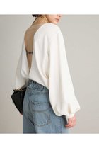 【ブリル/BRILL】のバックメッシュブラウス オフホワイト|ID: prp329100004800089 ipo3291000000034825633