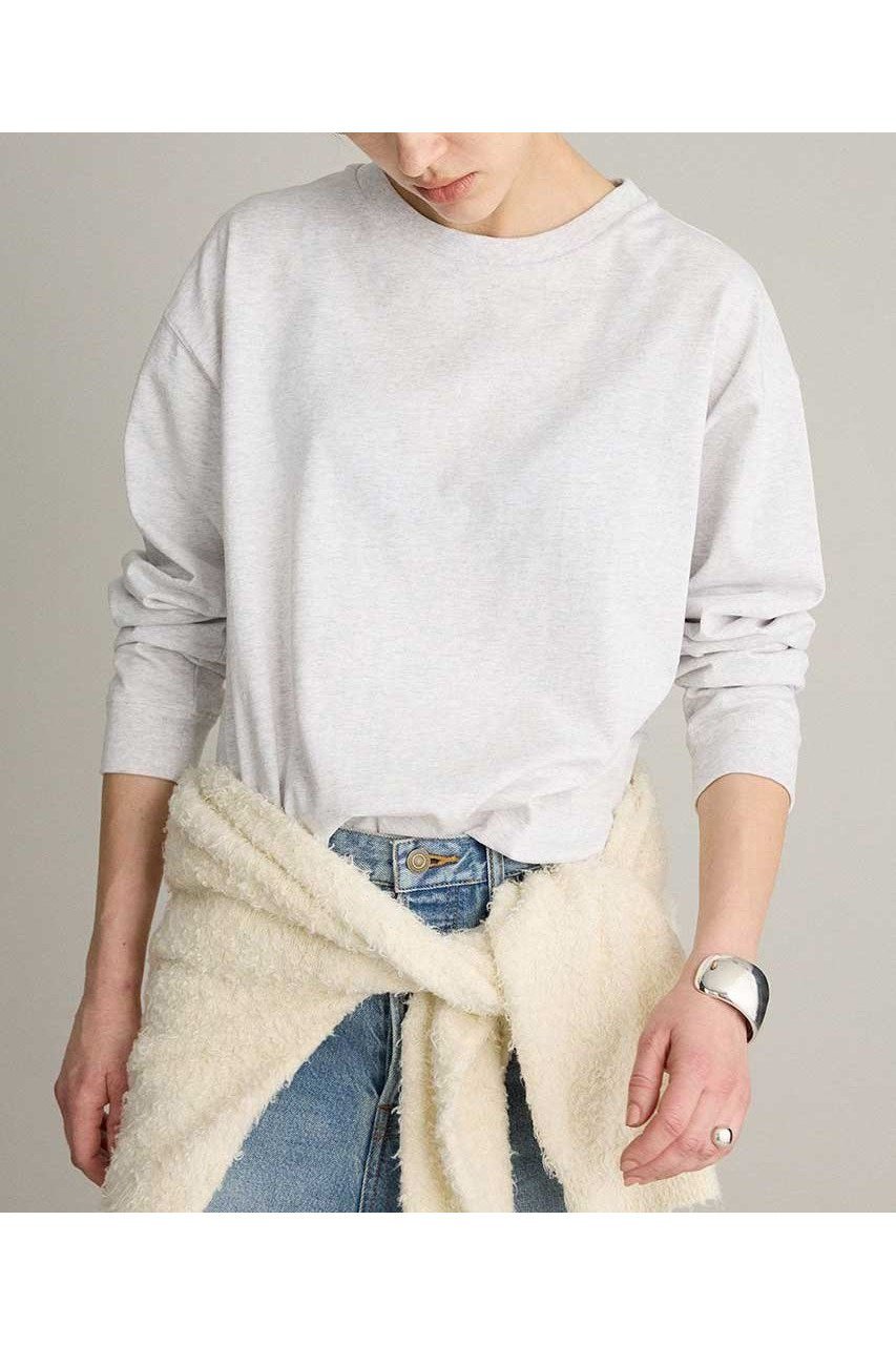 【ブリル/BRILL】のクルーネックロングTシャツ インテリア・キッズ・メンズ・レディースファッション・服の通販 founy(ファニー) ファッション Fashion レディースファッション Fashion for Women トップス・カットソー Cut & Sew Tops シャツ・ブラウス・オフィスカジュアル Elegant Blouses & Button-Ups ロングTシャツ・Tシャツ Longline T-Shirts & Tees カットソー・ベーシックTシャツ Cut-and-Sewn Tops / Stretch Tees & Basics 2026年 2026 スリーブ Sleeve, Long Sleeve / Short Sleeve ロング Long, Long-Length 夏 Summer 春 Spring S/S・春夏 SS, Spring/Summer, Warm Season ライトグレー|ID: prp329100004800091 ipo3291000000034825648