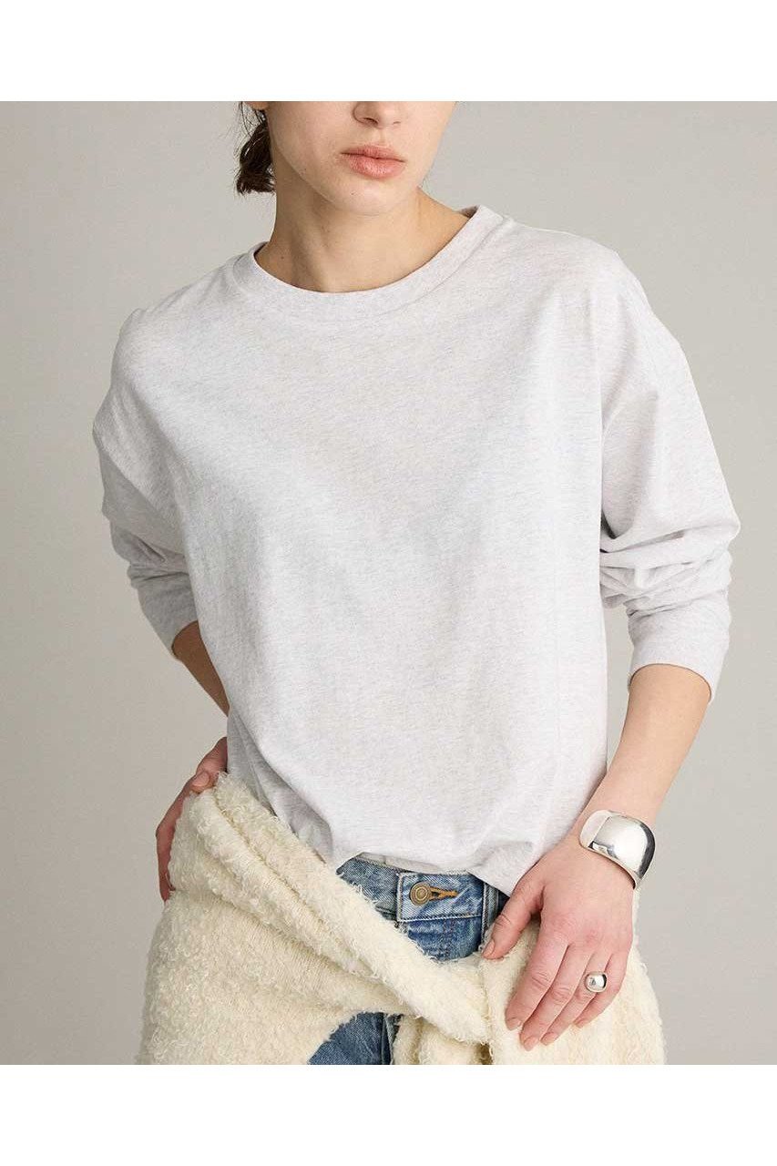 【ブリル/BRILL】のクルーネックロングTシャツ 人気、トレンドファッション・服の通販 founy(ファニー) ファッション Fashion レディースファッション Fashion for Women トップス・カットソー Cut & Sew Tops シャツ・ブラウス・オフィスカジュアル Elegant Blouses & Button-Ups ロングTシャツ・Tシャツ Longline T-Shirts & Tees カットソー・ベーシックTシャツ Cut-and-Sewn Tops / Stretch Tees & Basics 2026年 2026 スリーブ Sleeve, Long Sleeve / Short Sleeve ロング Long, Long-Length 夏 Summer 春 Spring S/S・春夏 SS, Spring/Summer, Warm Season other-2|ID: prp329100004800091 ipo3291000000034825650