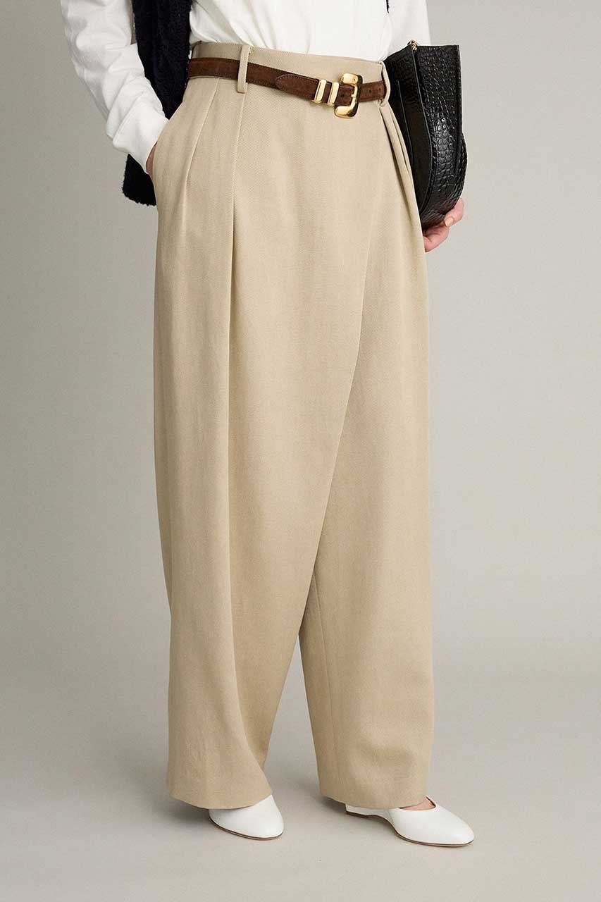 【ブリル/BRILL】のアシンメトリータックイージーパンツ インテリア・キッズ・メンズ・レディースファッション・服の通販 founy(ファニー) ファッション Fashion レディースファッション Fashion for Women パンツ Pants & Trousers 2026年 2026 ラップ Wrap, Wrap Design 夏 Summer 春 Spring S/S・春夏 SS, Spring/Summer, Warm Season ライトベージュ|ID: prp329100004800095 ipo3291000000034825679