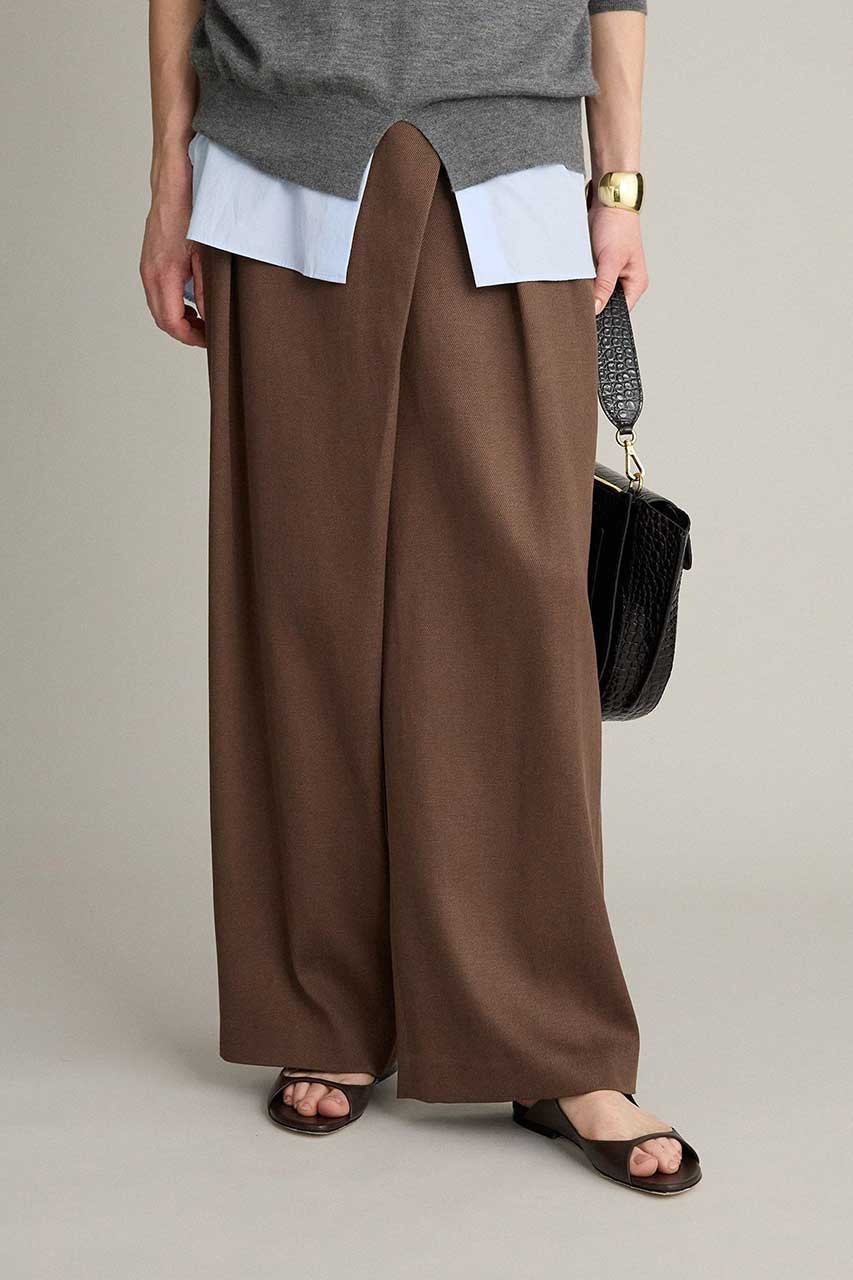 【ブリル/BRILL】のアシンメトリータックイージーパンツ インテリア・キッズ・メンズ・レディースファッション・服の通販 founy(ファニー) ファッション Fashion レディースファッション Fashion for Women パンツ Pants & Trousers 2026年 2026 ラップ Wrap, Wrap Design 夏 Summer 春 Spring S/S・春夏 SS, Spring/Summer, Warm Season モカ|ID: prp329100004800095 ipo3291000000034825681