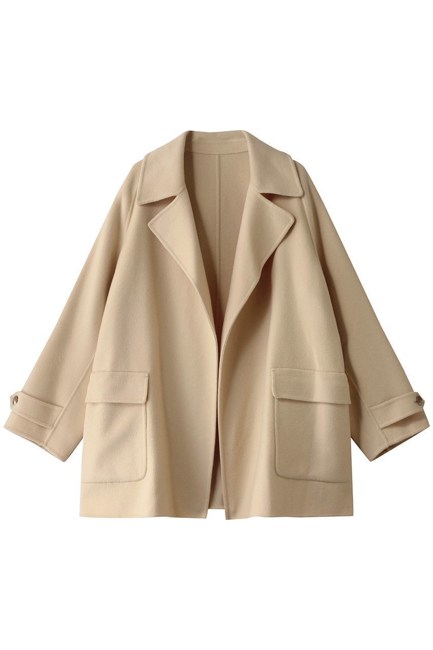 【ハー/HER.】の【YLEVE】別注 BEAVER COAT コート インテリア・キッズ・メンズ・レディースファッション・服の通販 founy(ファニー) ファッション Fashion レディースファッション Fashion for Women アウター Coat / Outerwear Collection コート・ロングコート・ピーコート Long Coats, Peacoats & More ショート Short, Short Length シンプル Simple, Minimal スペシャル Special, Limited Edition ダブル Double, Double-Breasted ビッグ Big, Oversized ベーシック Basic, Essential リアル Real, Realistic ワーク Workwear, Utility Style 別注 Limited Edition, Custom Order ベージュ|ID: prp329100004800100 ipo3291000000034825803