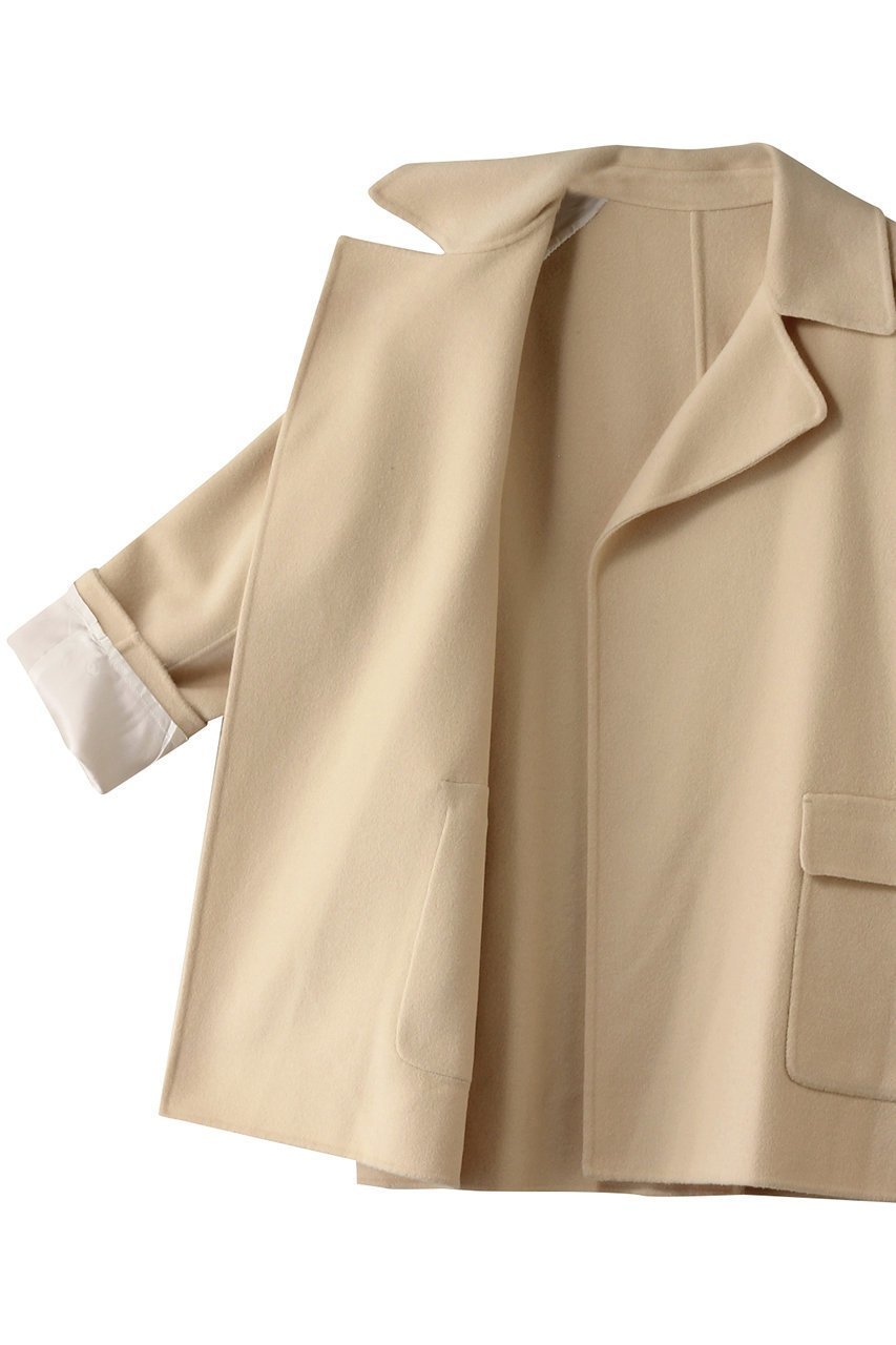 【ハー/HER.】の【YLEVE】別注 BEAVER COAT コート 人気、トレンドファッション・服の通販 founy(ファニー) 　ファッション　Fashion　レディースファッション　Fashion for Women　アウター　Coat / Outerwear Collection　コート・ロングコート・ピーコート　Long Coats, Peacoats & More　ショート　Short, Short Length　シンプル　Simple, Minimal　スペシャル　Special, Limited Edition　ダブル　Double, Double-Breasted　ビッグ　Big, Oversized　ベーシック　Basic, Essential　リアル　Real, Realistic　ワーク　Workwear, Utility Style　別注　Limited Edition, Custom Order　other-6|ID: prp329100004800100 ipo3291000000036022642