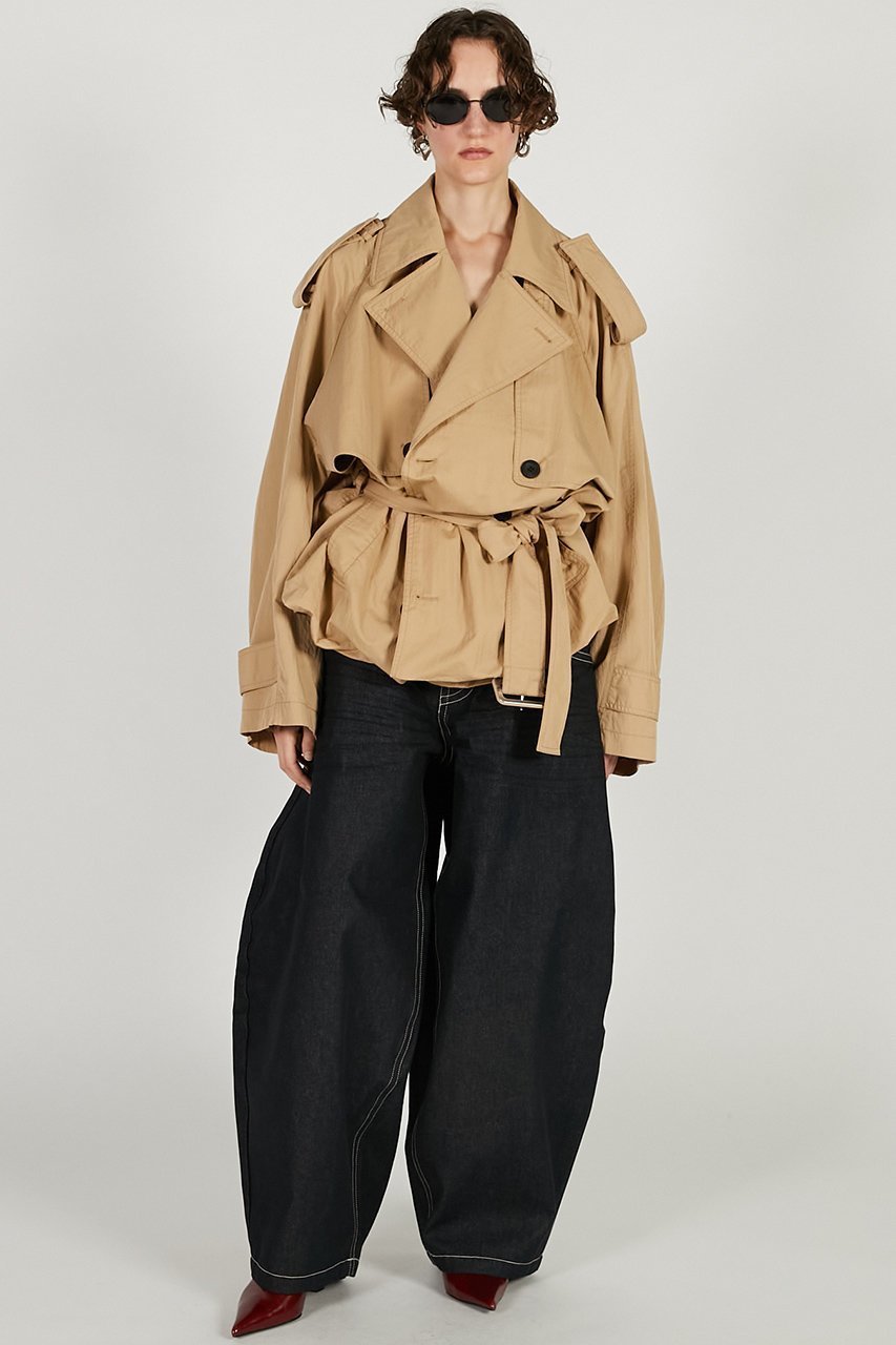 【プランク プロジェクト/PRANK PROJECT】のバルーンヘムトレンチ 人気、トレンドファッション・服の通販 founy(ファニー) 　ファッション　Fashion　レディースファッション　Fashion for Women　アウター　Coat / Outerwear Collection　コート・ロングコート・ピーコート　Long Coats, Peacoats & More　2026年　2026　エアリー　Airy Texture　クラシカル　Classical, Vintage-Inspired　ショート　Short, Short Length　トレンチ　Trench, Trench Coat　バルーン　Balloon, Balloon Silhouette　フォルム　Silhouette, Form　リラックス　Relax, Relaxed Fit　ロング　Long, Long-Length　ワッシャー　Washer, Crinkled Finish　夏　Summer　春　Spring　S/S・春夏　SS, Spring/Summer, Warm Season　軽量　Lightweight, Ultra Light　other-2|ID: prp329100004800108 ipo3291000000034826073