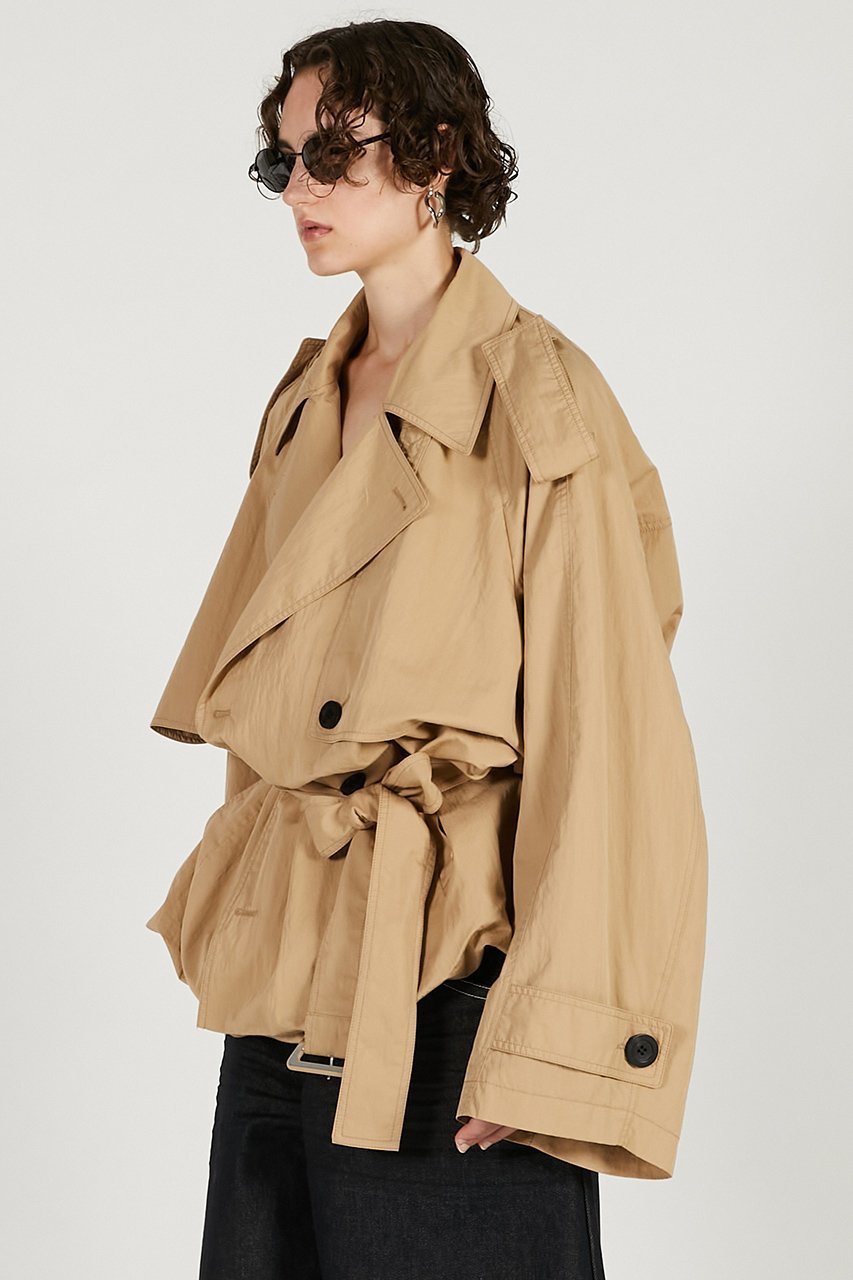 【プランク プロジェクト/PRANK PROJECT】のバルーンヘムトレンチ 人気、トレンドファッション・服の通販 founy(ファニー) 　ファッション　Fashion　レディースファッション　Fashion for Women　アウター　Coat / Outerwear Collection　コート・ロングコート・ピーコート　Long Coats, Peacoats & More　2026年　2026　エアリー　Airy Texture　クラシカル　Classical, Vintage-Inspired　ショート　Short, Short Length　トレンチ　Trench, Trench Coat　バルーン　Balloon, Balloon Silhouette　フォルム　Silhouette, Form　リラックス　Relax, Relaxed Fit　ロング　Long, Long-Length　ワッシャー　Washer, Crinkled Finish　夏　Summer　春　Spring　S/S・春夏　SS, Spring/Summer, Warm Season　軽量　Lightweight, Ultra Light　other-4|ID: prp329100004800108 ipo3291000000034826075