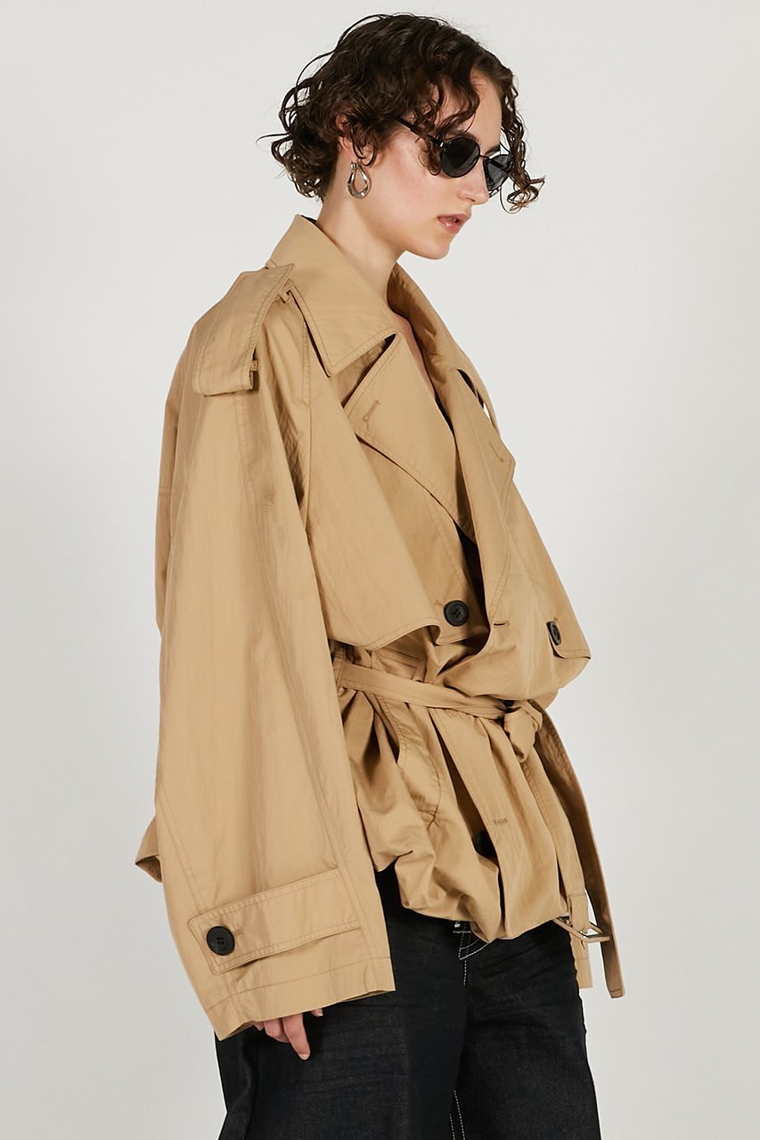 【プランク プロジェクト/PRANK PROJECT】のバルーンヘムトレンチ 人気、トレンドファッション・服の通販 founy(ファニー) 　ファッション　Fashion　レディースファッション　Fashion for Women　アウター　Coat / Outerwear Collection　コート・ロングコート・ピーコート　Long Coats, Peacoats & More　2026年　2026　エアリー　Airy Texture　クラシカル　Classical, Vintage-Inspired　ショート　Short, Short Length　トレンチ　Trench, Trench Coat　バルーン　Balloon, Balloon Silhouette　フォルム　Silhouette, Form　リラックス　Relax, Relaxed Fit　ロング　Long, Long-Length　ワッシャー　Washer, Crinkled Finish　夏　Summer　春　Spring　S/S・春夏　SS, Spring/Summer, Warm Season　軽量　Lightweight, Ultra Light　other-7|ID: prp329100004800108 ipo3291000000034826078