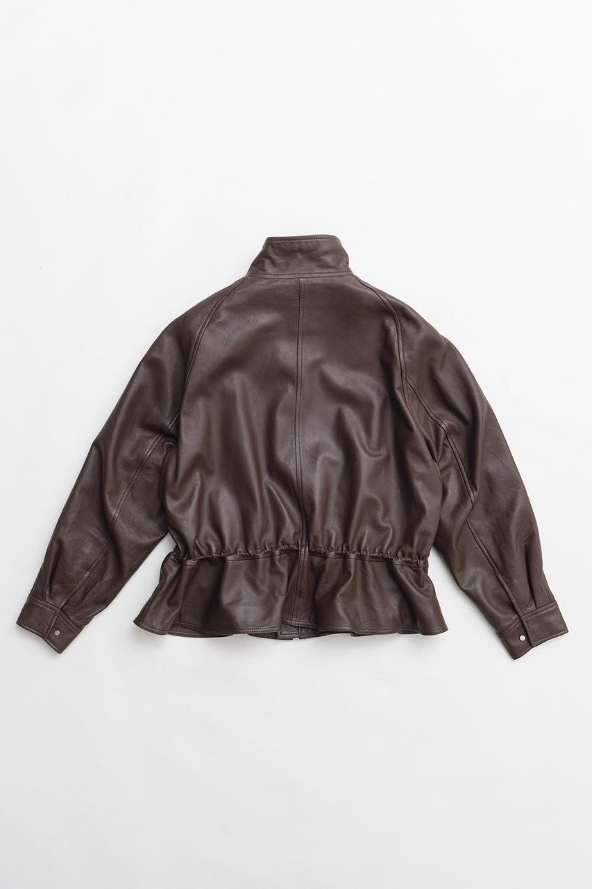 【プランク プロジェクト/PRANK PROJECT】のシープレザーペプラムブルゾン 人気、トレンドファッション・服の通販 founy(ファニー) 　ファッション　Fashion　レディースファッション　Fashion for Women　アウター　Coat / Outerwear Collection　レディースジャケット・軽アウター　Jackets　ブルゾンジャケット・スポーティアウター　Blouson Jackets　2026年　2026　ショルダー　Shoulder, Shoulder Strap　ジャケット　Jacket, Outerwear　ドローコード　Drawcord, Drawstring Cord　フォルム　Silhouette, Form　ブルゾン　Blouson, Bomber Jacket　夏　Summer　春　Spring　S/S・春夏　SS, Spring/Summer, Warm Season　other-5|ID: prp329100004800110 ipo3291000000034826090