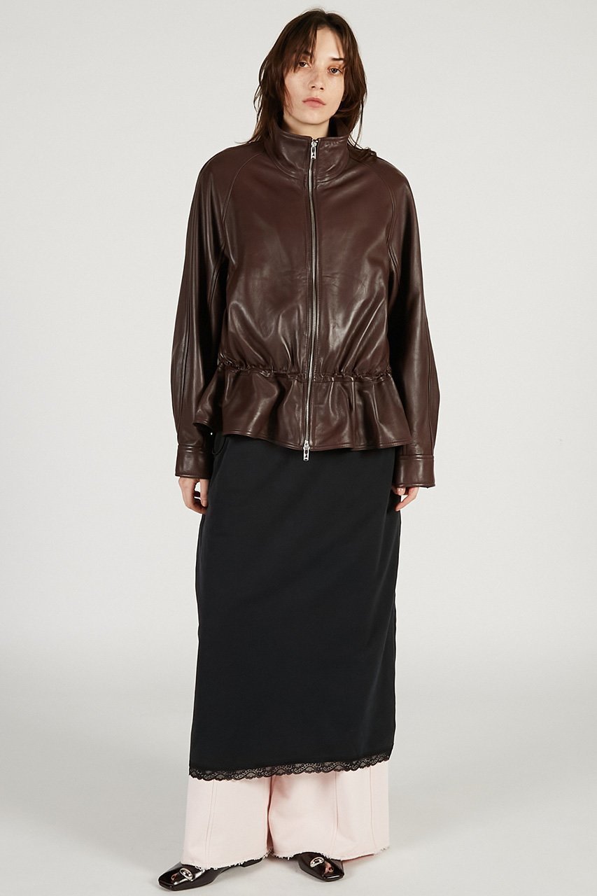 【プランク プロジェクト/PRANK PROJECT】のシープレザーペプラムブルゾン 人気、トレンドファッション・服の通販 founy(ファニー) 　ファッション　Fashion　レディースファッション　Fashion for Women　アウター　Coat / Outerwear Collection　レディースジャケット・軽アウター　Jackets　ブルゾンジャケット・スポーティアウター　Blouson Jackets　2026年　2026　ショルダー　Shoulder, Shoulder Strap　ジャケット　Jacket, Outerwear　ドローコード　Drawcord, Drawstring Cord　フォルム　Silhouette, Form　ブルゾン　Blouson, Bomber Jacket　夏　Summer　春　Spring　S/S・春夏　SS, Spring/Summer, Warm Season　other-8|ID: prp329100004800110 ipo3291000000034826093