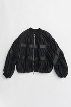 【プランク プロジェクト/PRANK PROJECT】のシアーボリュームブルゾン 人気、トレンドファッション・服の通販 founy(ファニー) ファッション Fashion レディースファッション Fashion for Women アウター Coat / Outerwear Collection レディースジャケット・軽アウター Jackets ブルゾンジャケット・スポーティアウター Blouson Jackets 2026年 2026 エレガント 上品 Elegant ギャザー Gathered, Ruffled シアー Sheer, See-Through ジャケット Jacket, Outerwear デニム Denim, Jeans Material ブルゾン Blouson, Bomber Jacket 切替 Switching, Contrast Panel 夏 Summer 春 Spring S/S・春夏 SS, Spring/Summer, Warm Season 羽織 Haori, Light Jacket thumbnail BLK(ブラック)|ID: prp329100004800113 ipo3291000000034826115