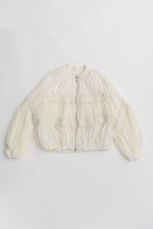 【プランク プロジェクト/PRANK PROJECT】のシアーボリュームブルゾン 人気、トレンドファッション・服の通販 founy(ファニー) ファッション Fashion レディースファッション Fashion for Women アウター Coat / Outerwear Collection レディースジャケット・軽アウター Jackets ブルゾンジャケット・スポーティアウター Blouson Jackets 2026年 2026 エレガント 上品 Elegant ギャザー Gathered, Ruffled シアー Sheer, See-Through ジャケット Jacket, Outerwear デニム Denim, Jeans Material ブルゾン Blouson, Bomber Jacket 切替 Switching, Contrast Panel 夏 Summer 春 Spring S/S・春夏 SS, Spring/Summer, Warm Season 羽織 Haori, Light Jacket thumbnail WHT(ホワイト)|ID: prp329100004800113 ipo3291000000034826116