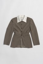 【プランク プロジェクト/PRANK PROJECT】のデタッチャブルカラージャケット 人気、トレンドファッション・服の通販 founy(ファニー) ファッション Fashion レディースファッション Fashion for Women アウター Coat / Outerwear Collection レディースジャケット・軽アウター Jackets 2026年 2026 おすすめ Recommended / Our Picks クラシカル Classical, Vintage-Inspired コンパクト Compact, Small Size サテン Satin, Glossy Fabric ジャケット Jacket, Outerwear スリム Slim, Slim Fit ダブル Double, Double-Breasted デニム Denim, Jeans Material ワイド Wide, Wide Fit 夏 Summer 春 Spring S/S・春夏 SS, Spring/Summer, Warm Season thumbnail KHK(カーキ)|ID: prp329100004800114 ipo3291000000034826126