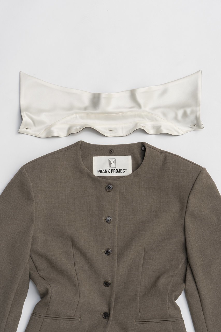 【プランク プロジェクト/PRANK PROJECT】のデタッチャブルカラージャケット 人気、トレンドファッション・服の通販 founy(ファニー) ファッション Fashion レディースファッション Fashion for Women アウター Coat / Outerwear Collection レディースジャケット・軽アウター Jackets 2026年 2026 おすすめ Recommended / Our Picks クラシカル Classical, Vintage-Inspired コンパクト Compact, Small Size サテン Satin, Glossy Fabric ジャケット Jacket, Outerwear スリム Slim, Slim Fit ダブル Double, Double-Breasted デニム Denim, Jeans Material ワイド Wide, Wide Fit 夏 Summer 春 Spring S/S・春夏 SS, Spring/Summer, Warm Season other-4|ID: prp329100004800114 ipo3291000000034826129