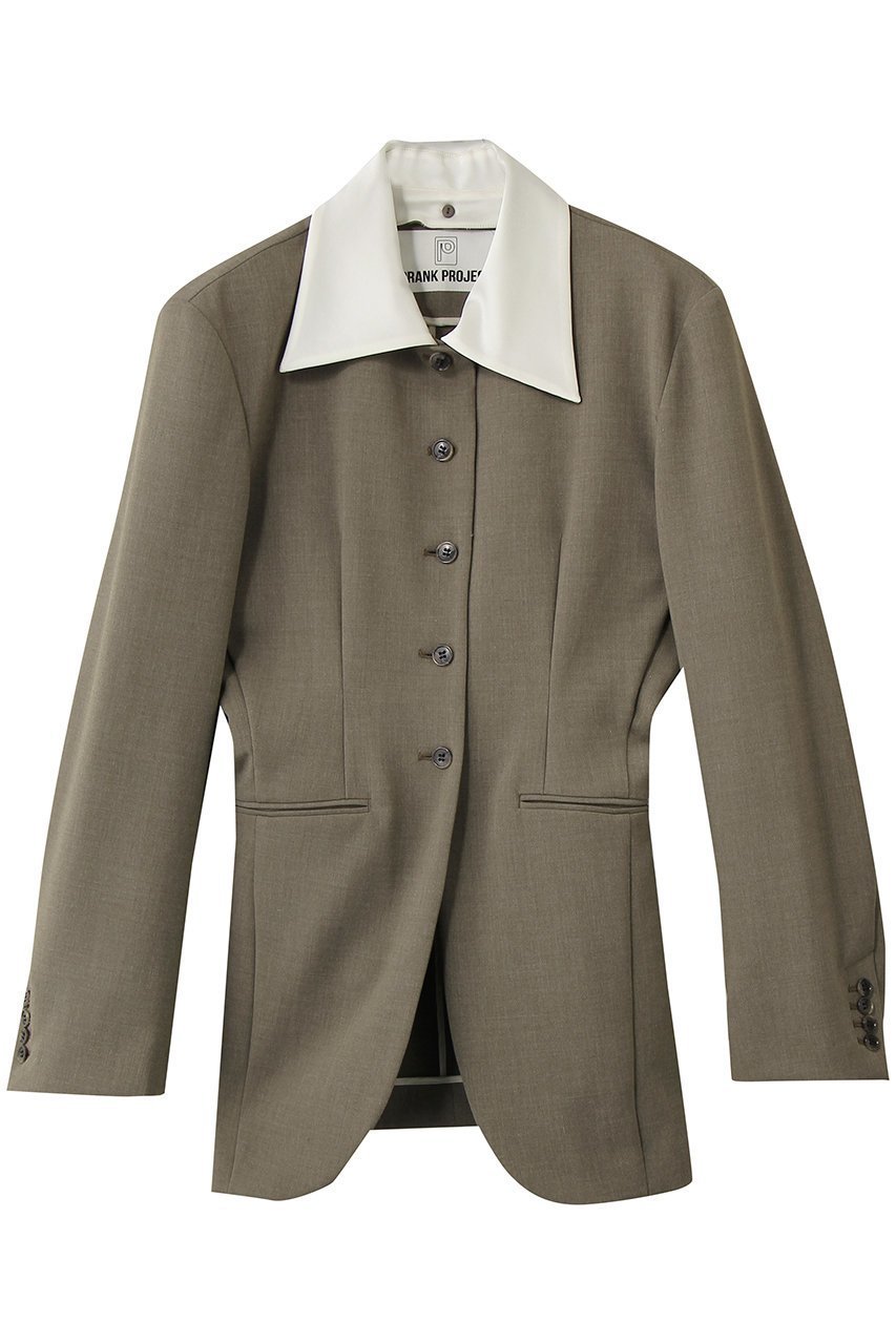 【プランク プロジェクト/PRANK PROJECT】のデタッチャブルカラージャケット インテリア・キッズ・メンズ・レディースファッション・服の通販 founy(ファニー) ファッション Fashion レディースファッション Fashion for Women アウター Coat / Outerwear Collection レディースジャケット・軽アウター Jackets 2026年 2026 おすすめ Recommended / Our Picks クラシカル Classical, Vintage-Inspired コンパクト Compact, Small Size サテン Satin, Glossy Fabric ジャケット Jacket, Outerwear スリム Slim, Slim Fit ダブル Double, Double-Breasted デニム Denim, Jeans Material ワイド Wide, Wide Fit 夏 Summer 春 Spring S/S・春夏 SS, Spring/Summer, Warm Season KHK(カーキ)|ID: prp329100004800114 ipo3291000000035760127