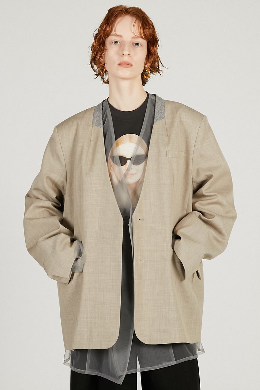 【プランク プロジェクト/PRANK PROJECT】のチュールレイヤードジャケット 人気、トレンドファッション・服の通販 founy(ファニー) 　ファッション　Fashion　レディースファッション　Fashion for Women　アウター　Coat / Outerwear Collection　レディースジャケット・軽アウター　Jackets　2026年　2026　おすすめ　Recommended / Our Picks　サテン　Satin, Glossy Fabric　ジャケット　Jacket, Outerwear　セットアップ　Set-Up, Coordinated Outfit　ダブル　Double, Double-Breasted　フロント　Front, Front Design　今季　This Season, Current Season　夏　Summer　春　Spring　S/S・春夏　SS, Spring/Summer, Warm Season　羽織　Haori, Light Jacket　other-4|ID: prp329100004800115 ipo3291000000034826140